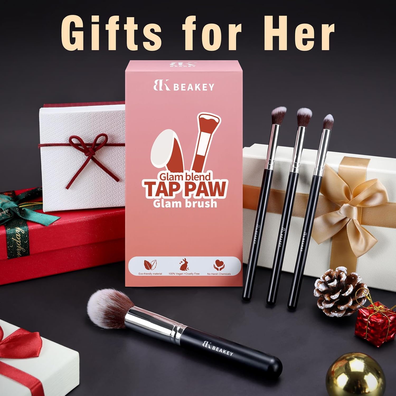 BEAKEY Makeup Brushes Set, Professional ... 3 BEAKEY Makeup Brushes Set, Professional ... - Image 3