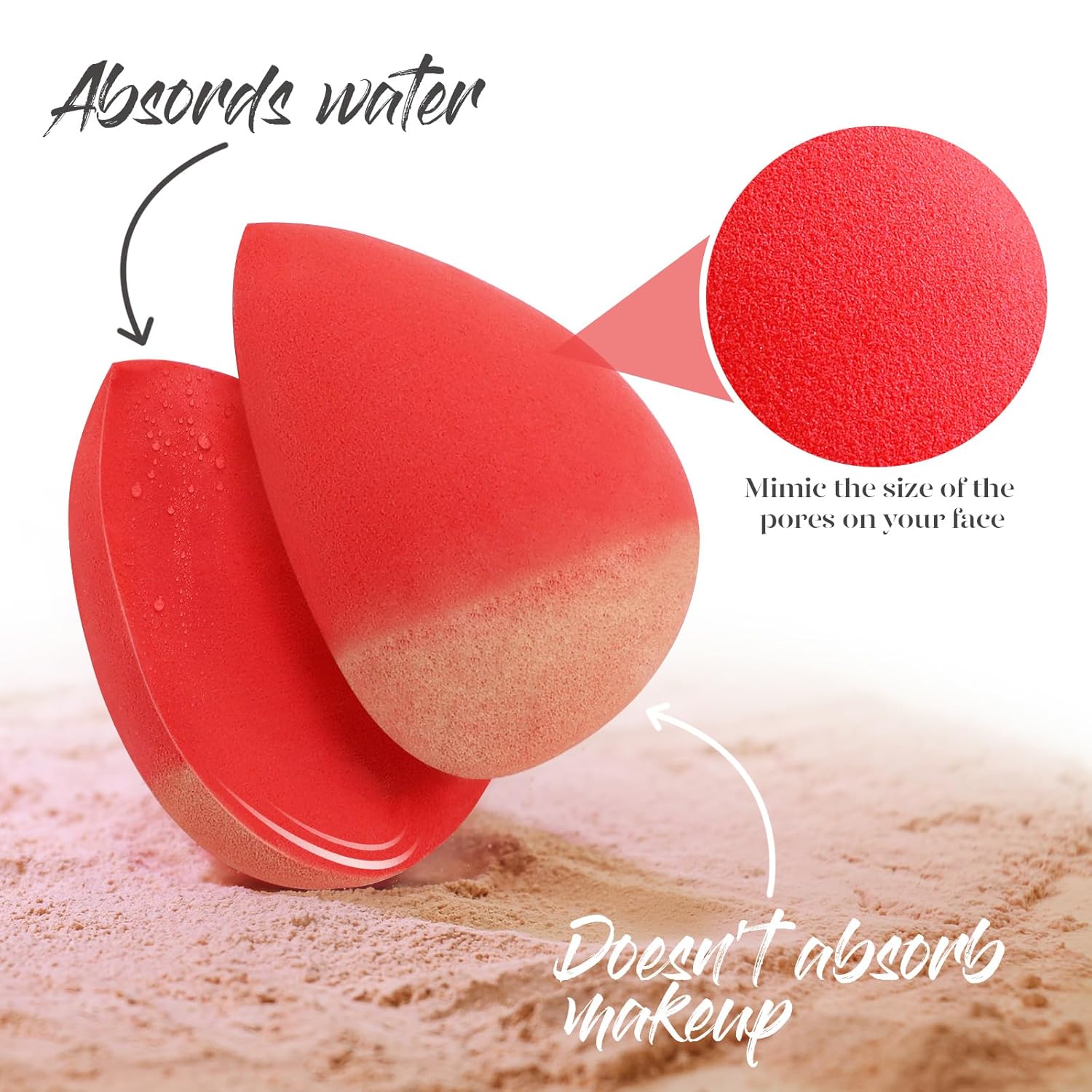 BEAKEY Makeup Sponge 5 Pcs Set, Latex-Fr... 3 BEAKEY Makeup Sponge 5 Pcs Set, Latex-Fr... - Image 3