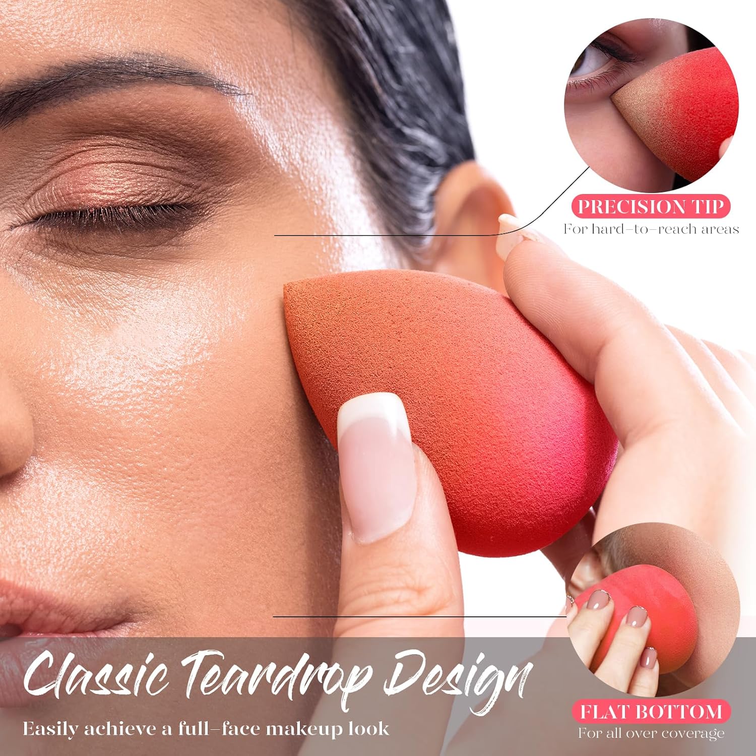 BEAKEY Makeup Sponge 5 Pcs Set, Latex-Fr... 5 BEAKEY Makeup Sponge 5 Pcs Set, Latex-Fr... - Image 5