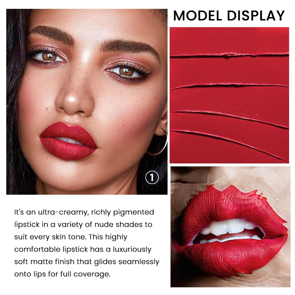 3 Pcs Matte Velvet Lipstick for Women Se... 5 3 Pcs Matte Velvet Lipstick for Women Se... - Image 5