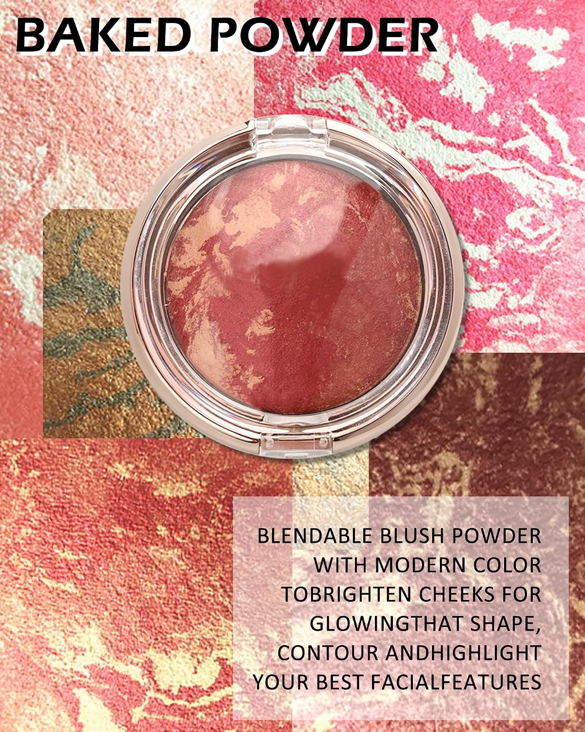 Baked Blush, Blush Powder Palette Blushe... 4 Baked Blush, Blush Powder Palette Blushe... - Image 4