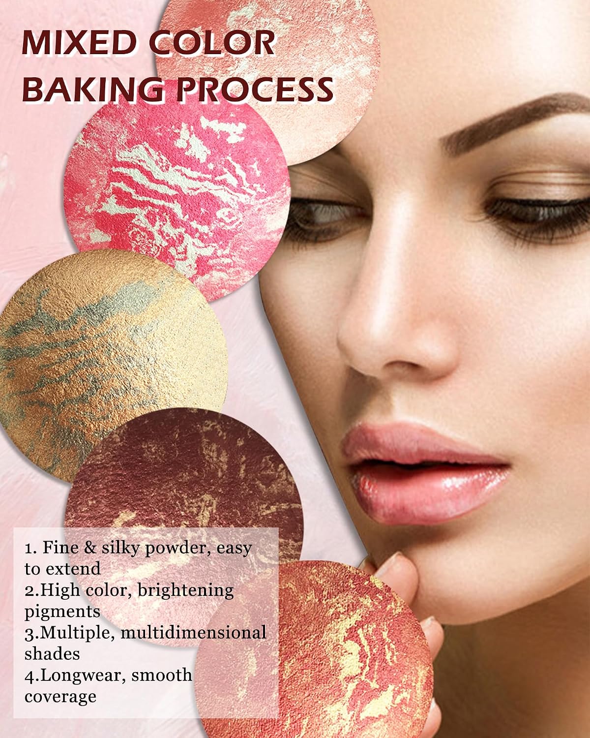 Baked Blush, Blush Powder Palette Blushe... 6 Baked Blush, Blush Powder Palette Blushe... - Image 6