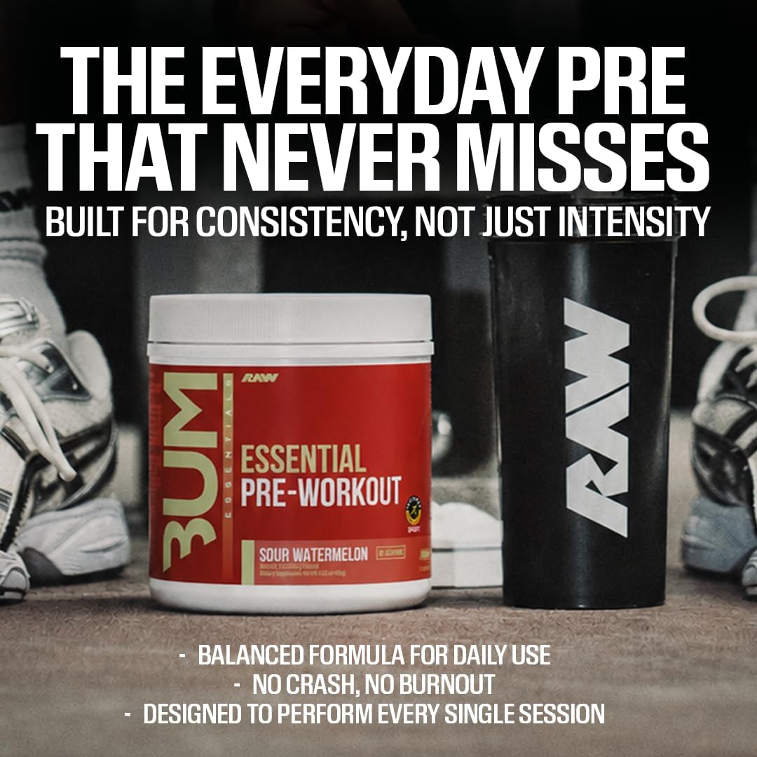 RAW Essential Pre-Workout Powder (Sour W... 3 RAW Essential Pre-Workout Powder (Sour W... - Image 3