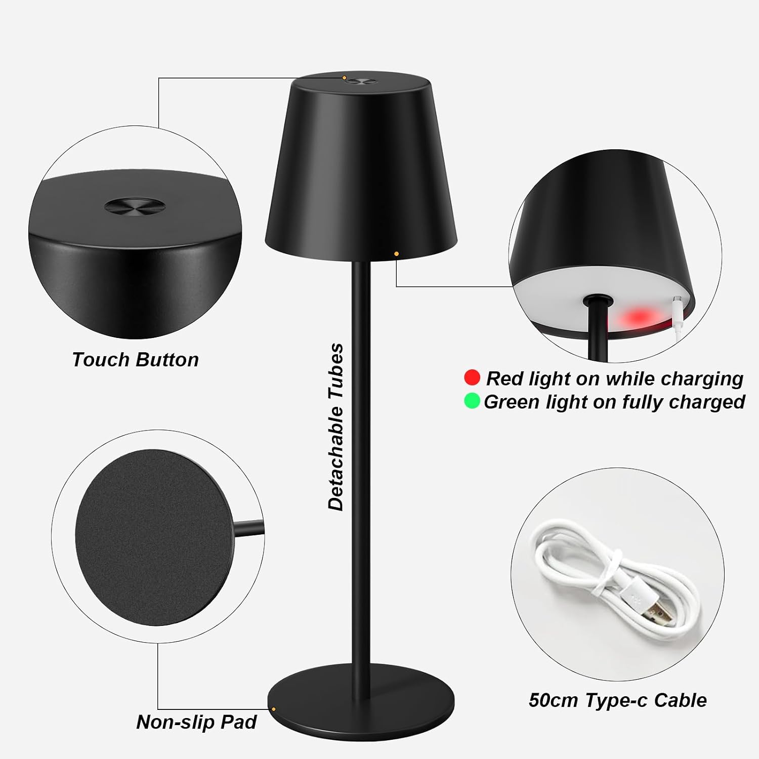 Kakanuo Cordless Table Lamp Rechargeable... 6 Kakanuo Cordless Table Lamp Rechargeable... - Image 6