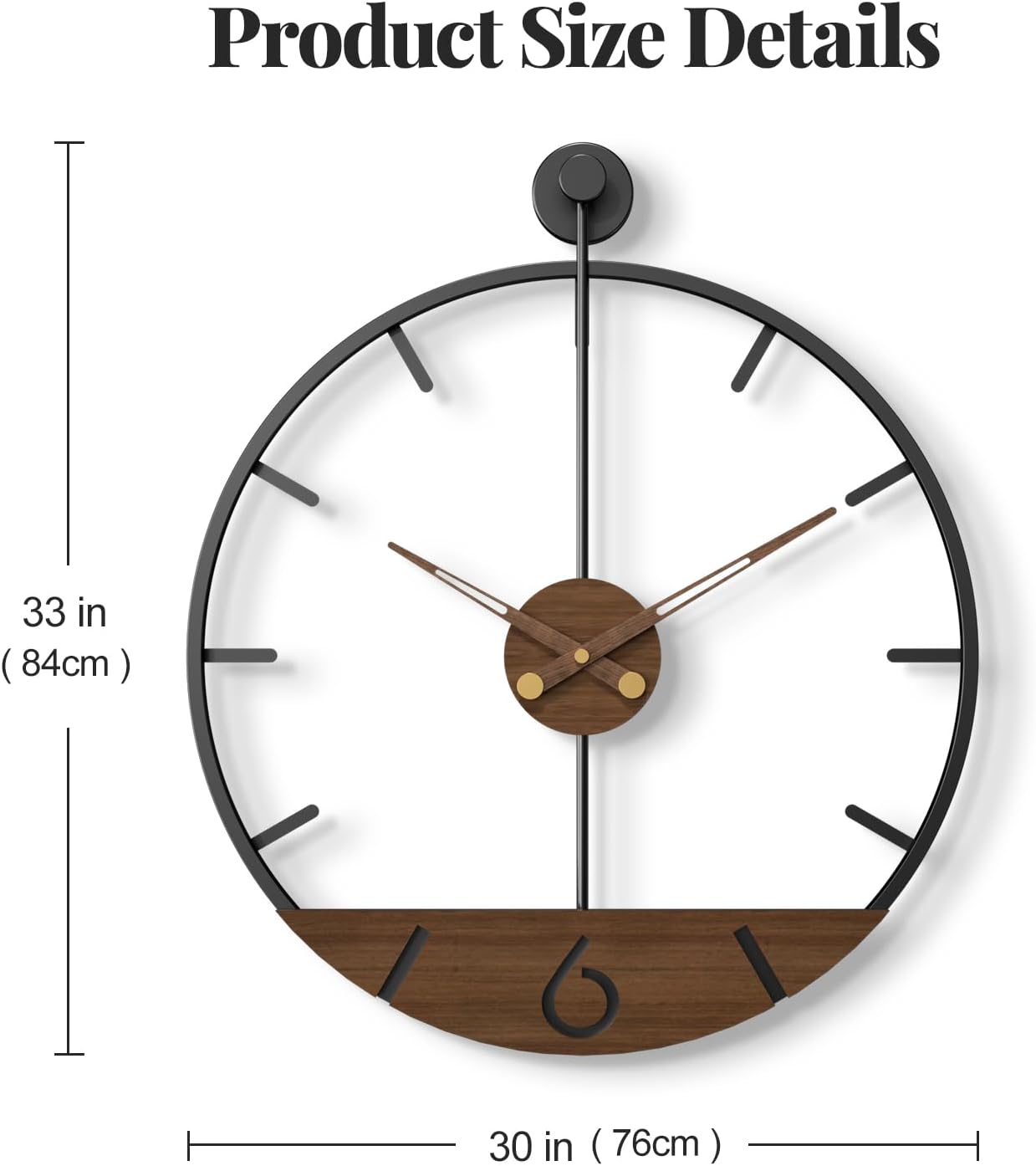 Large Wall Clock 30 Inch, Modern Farmhou... 7 Large Wall Clock 30 Inch, Modern Farmhou... - Image 7