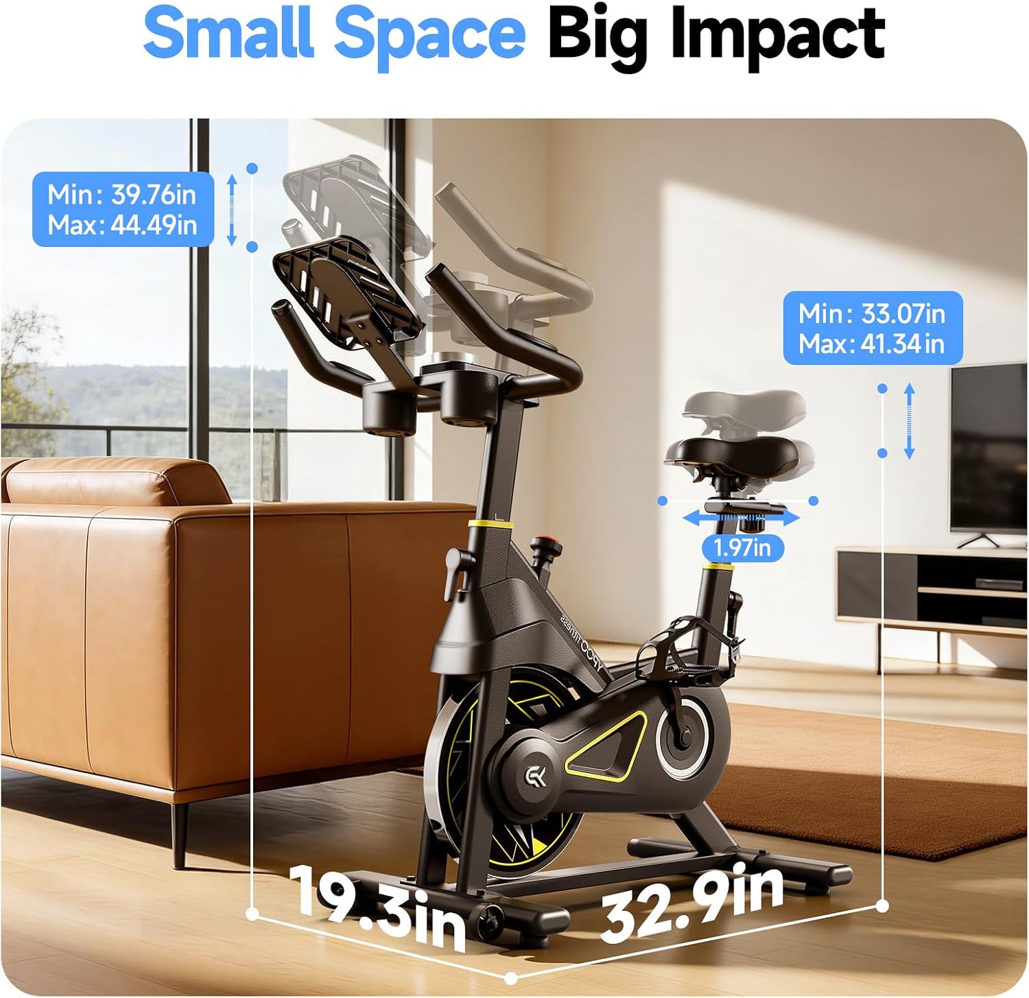 YPOO Exercise Bike, Adjustable Magnetic ... 9 YPOO Exercise Bike, Adjustable Magnetic ... - Image 9