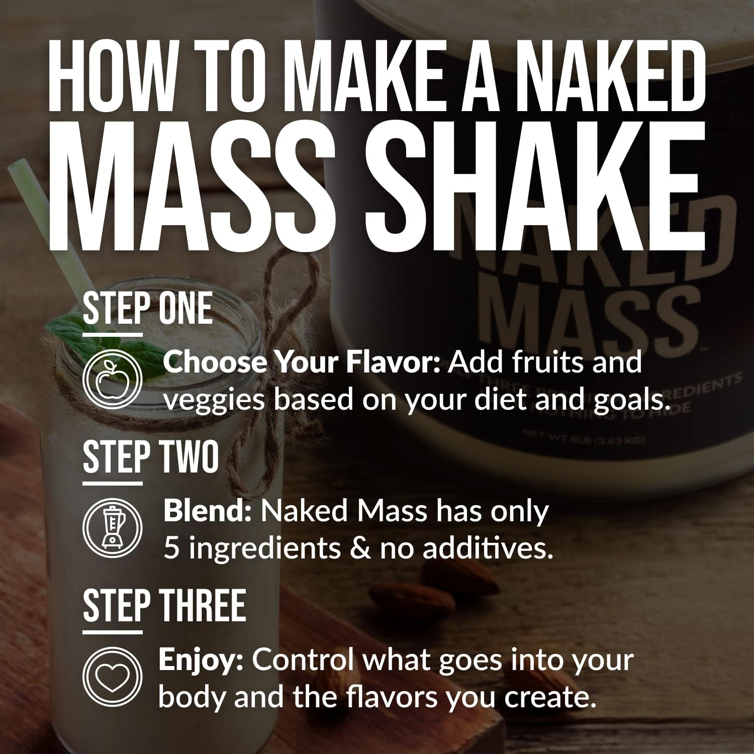 NAKED Chocolate Mass Gainer - All Natura... 8 NAKED Chocolate Mass Gainer - All Natura... - Image 8