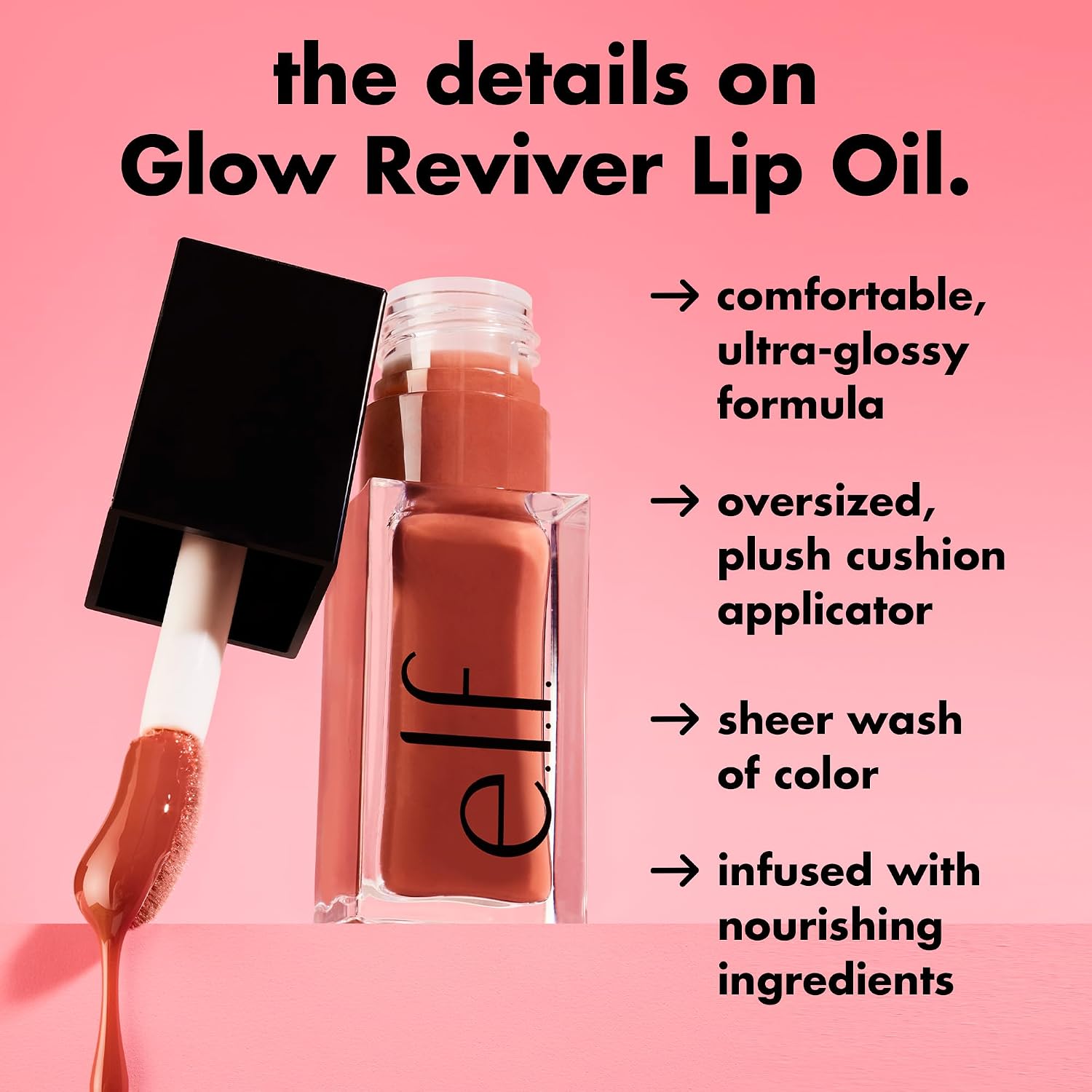 e.l.f. Glow Reviver Lip Oil, Nourishing ... 6 e.l.f. Glow Reviver Lip Oil, Nourishing ... - Image 6