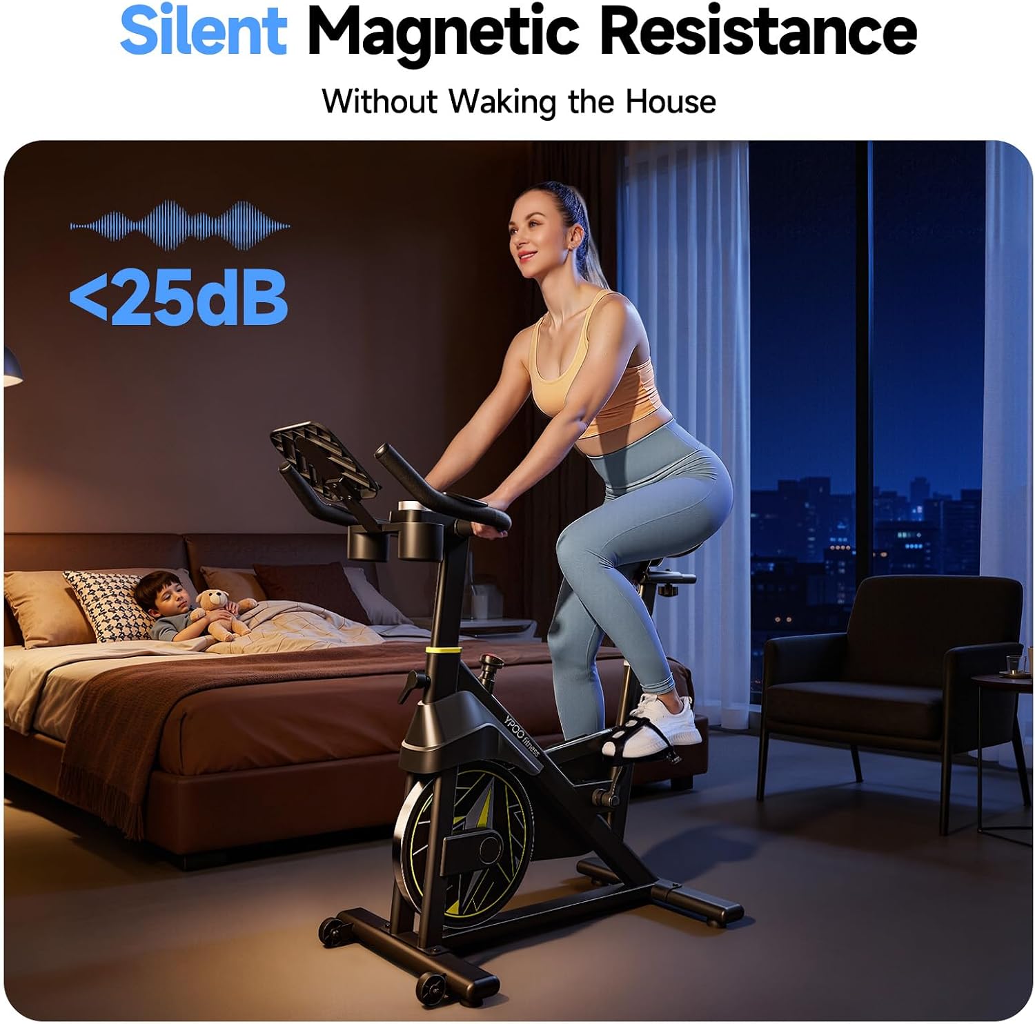 YPOO Exercise Bike, Adjustable Magnetic ... 7 YPOO Exercise Bike, Adjustable Magnetic ... - Image 7