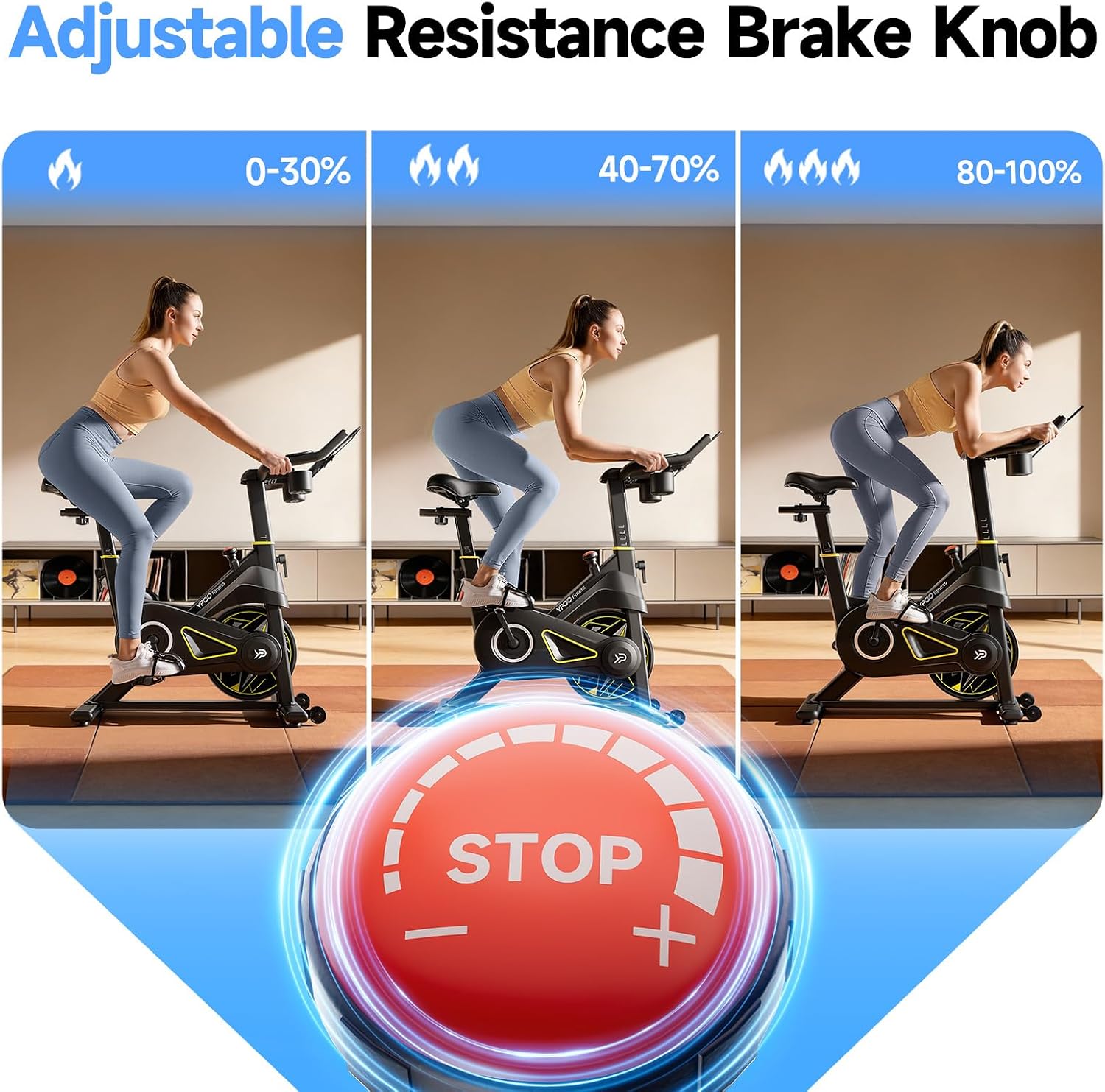 YPOO Exercise Bike, Adjustable Magnetic ... 6 YPOO Exercise Bike, Adjustable Magnetic ... - Image 6
