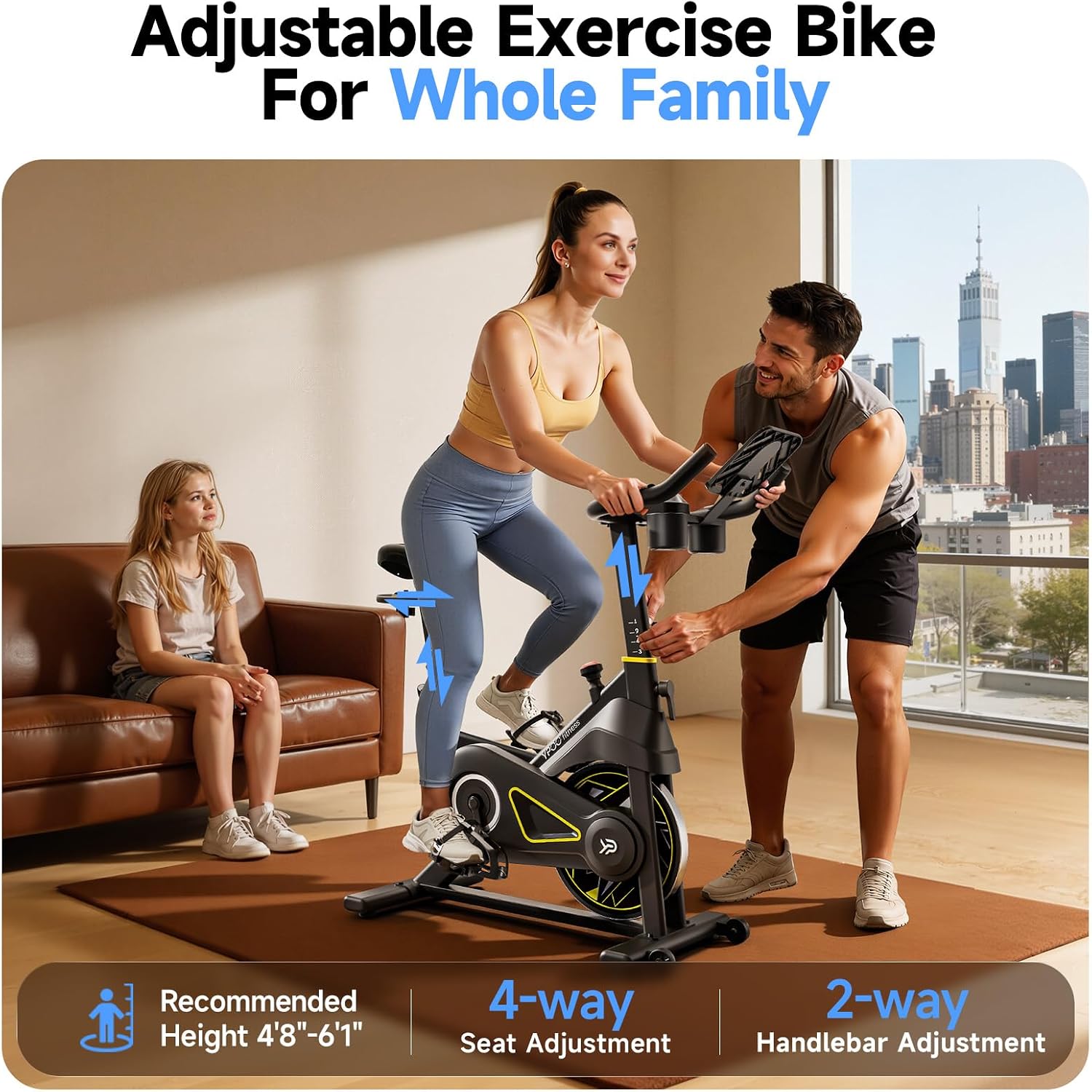 YPOO Exercise Bike, Adjustable Magnetic ... 5 YPOO Exercise Bike, Adjustable Magnetic ... - Image 5