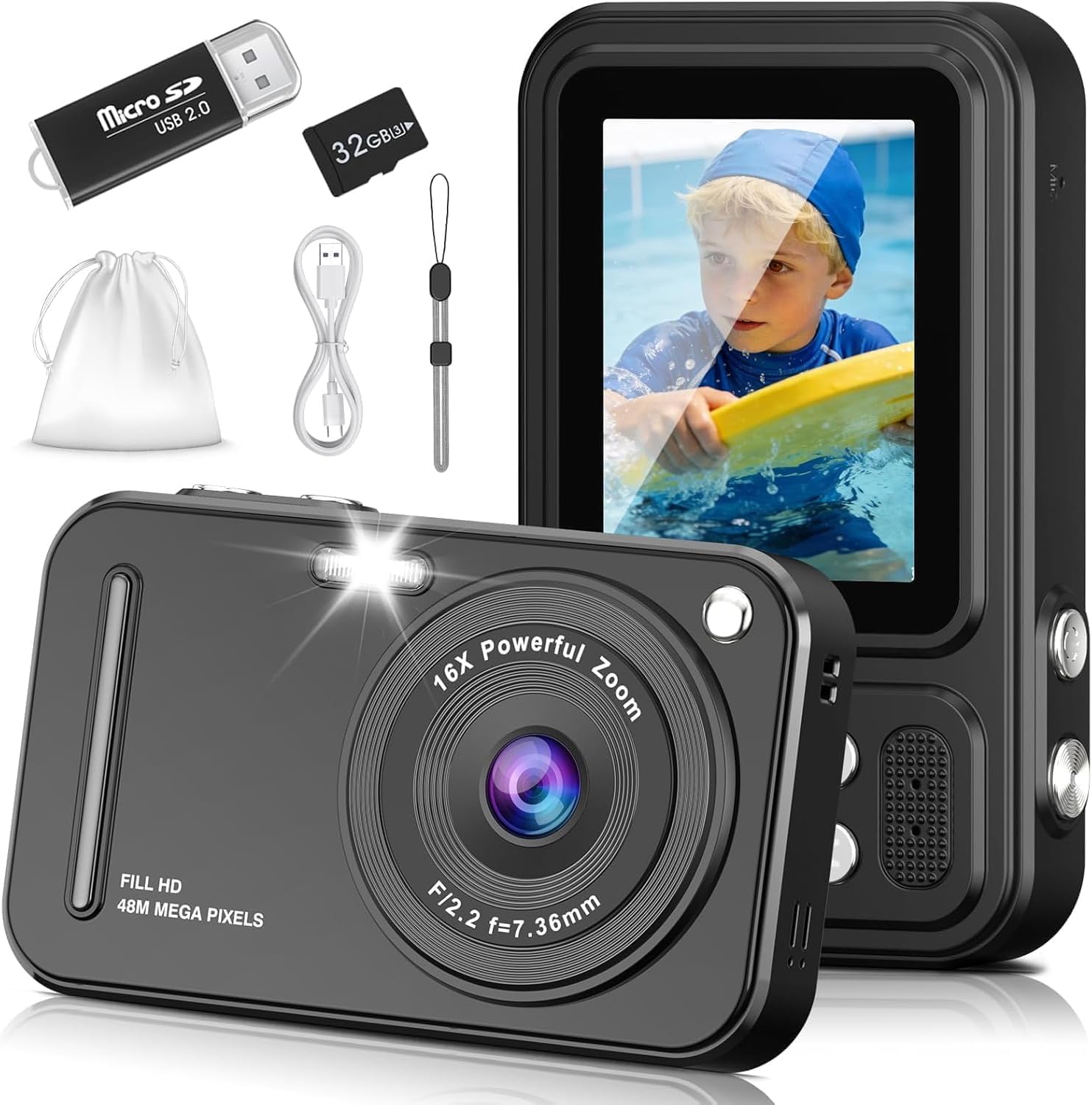 Digital Camera for Kids, 48MP FHD 1080P ... 2 Digital Camera for Kids, 48MP FHD 1080P ... - Image 2