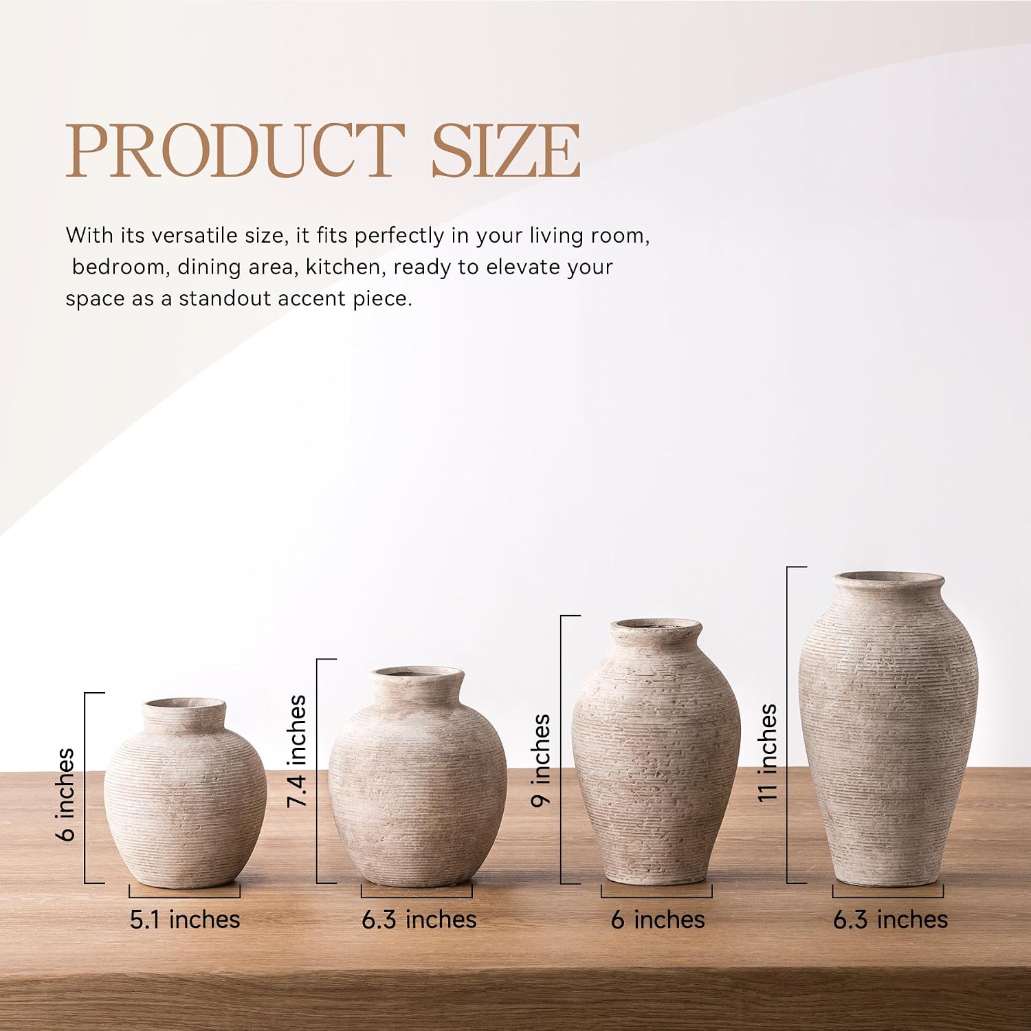 Vanselia Ceramic Flower Vase Home Decor ... 3 Vanselia Ceramic Flower Vase Home Decor ... - Image 3