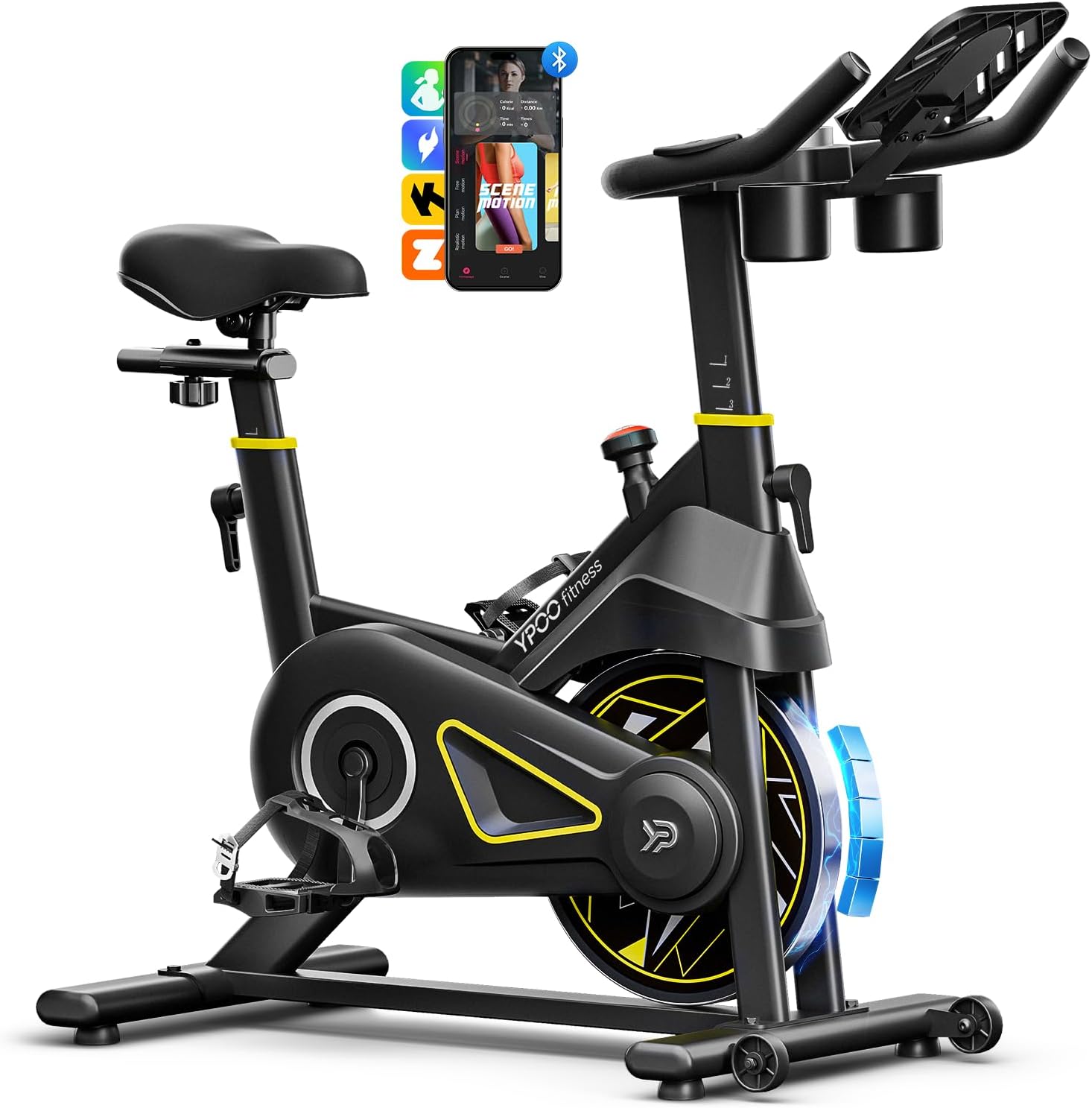YPOO Exercise Bike, Adjustable Magnetic ... 2 YPOO Exercise Bike, Adjustable Magnetic ... - Image 2