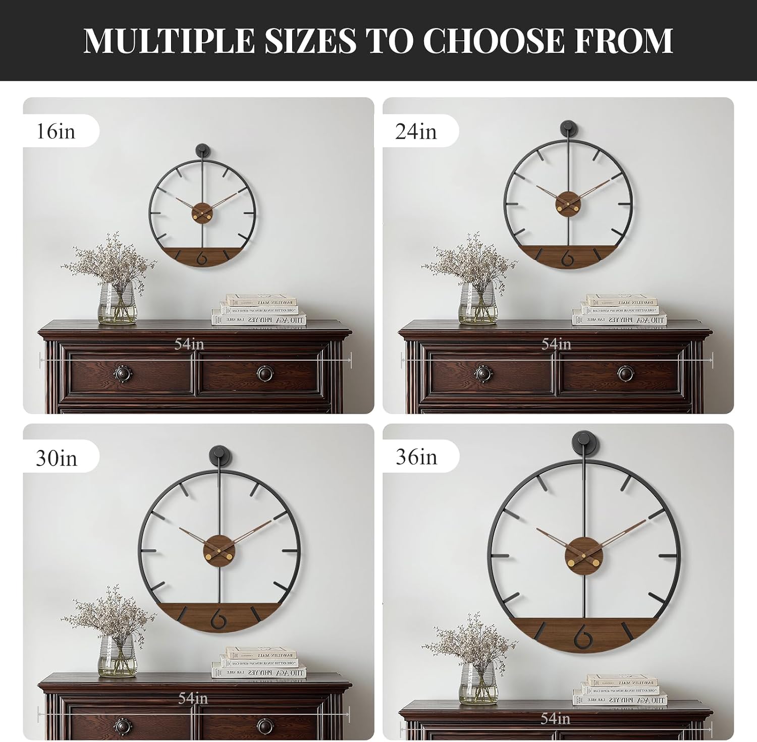 Large Wall Clock 30 Inch, Modern Farmhou... 8 Large Wall Clock 30 Inch, Modern Farmhou... - Image 8