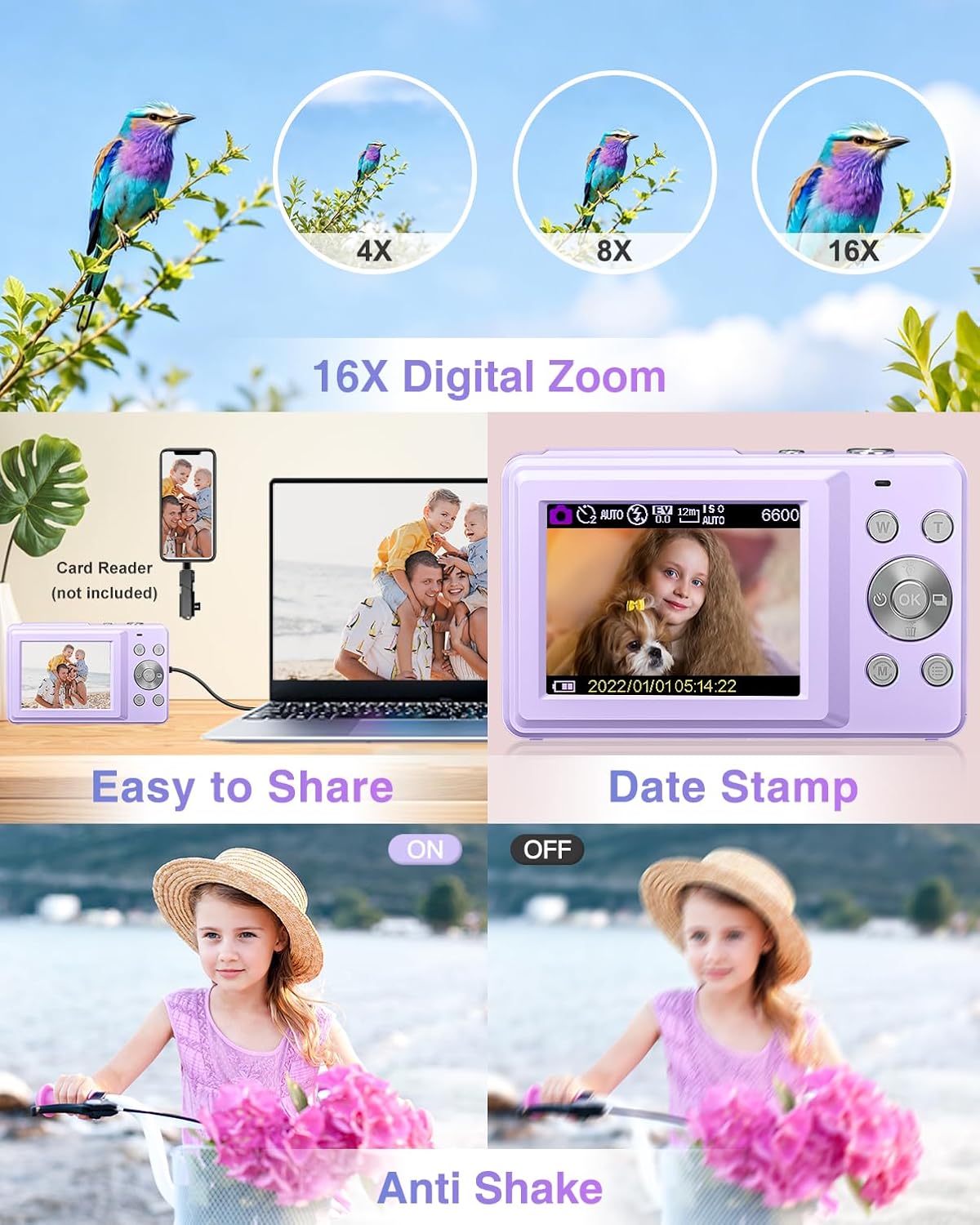 Digital Camera, FHD 1080P Point and Shoo... 6 Digital Camera, FHD 1080P Point and Shoo... - Image 6
