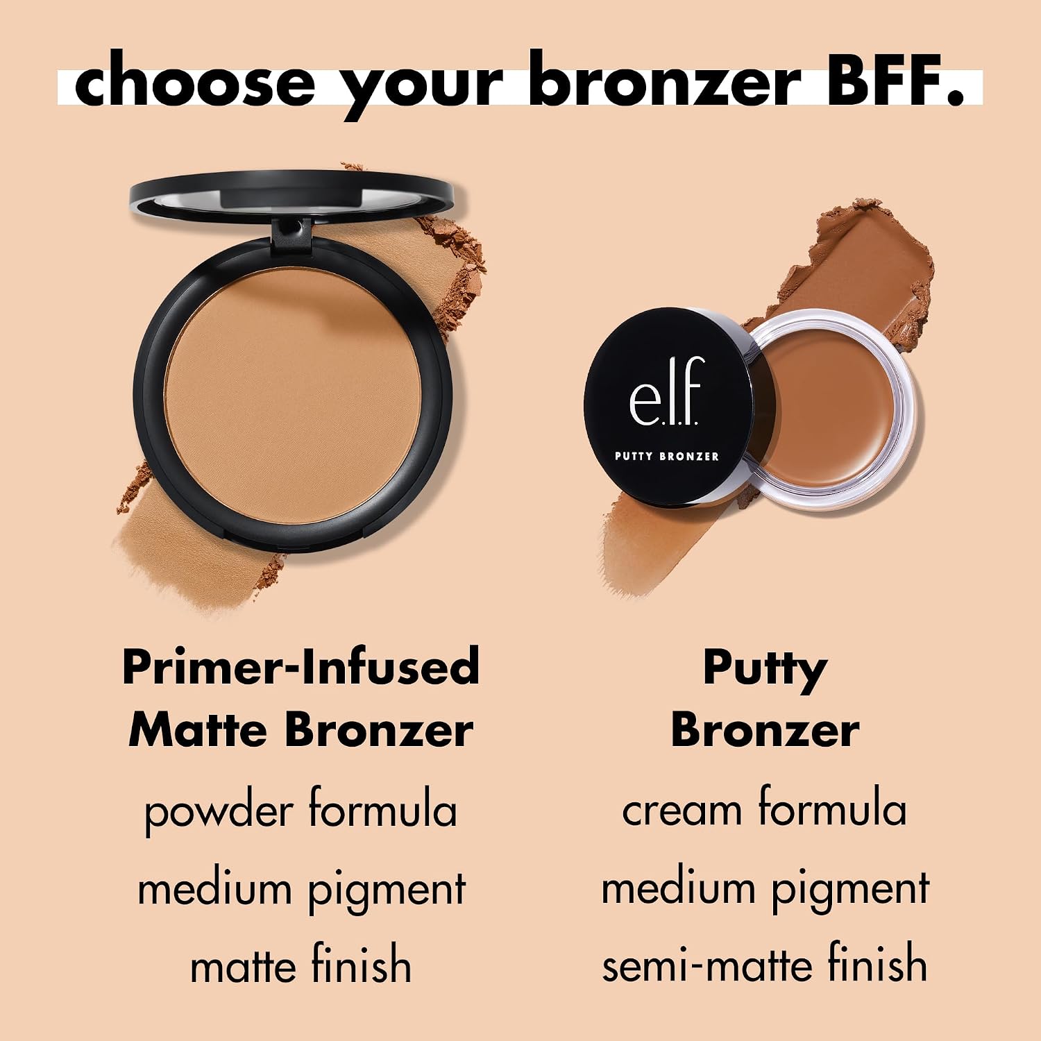 e.l.f. Primer-infused Bronzer, Long-Wear... 7 e.l.f. Primer-infused Bronzer, Long-Wear... - Image 7