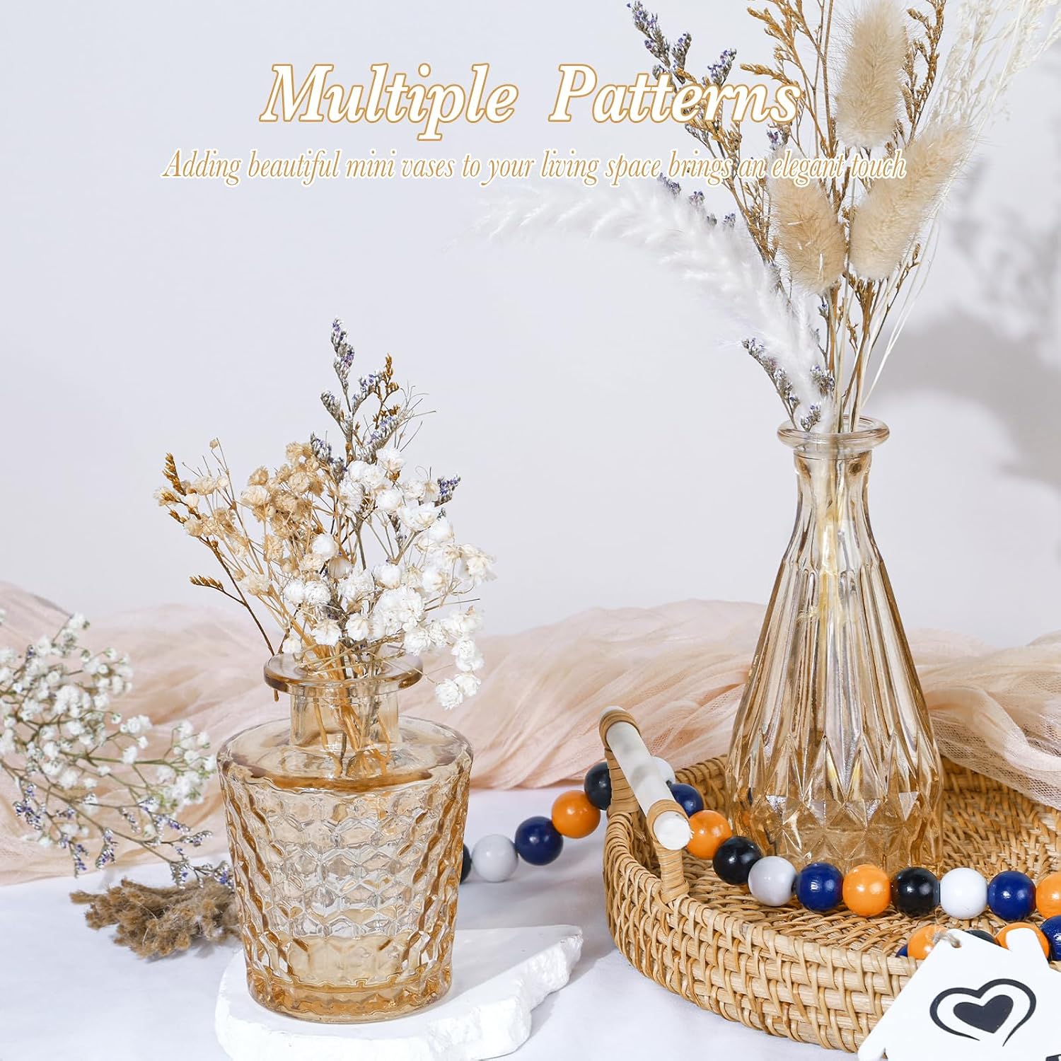 UPBUD Amber Glass Bud Vases Set of 12, G... 7 UPBUD Amber Glass Bud Vases Set of 12, G... - Image 7