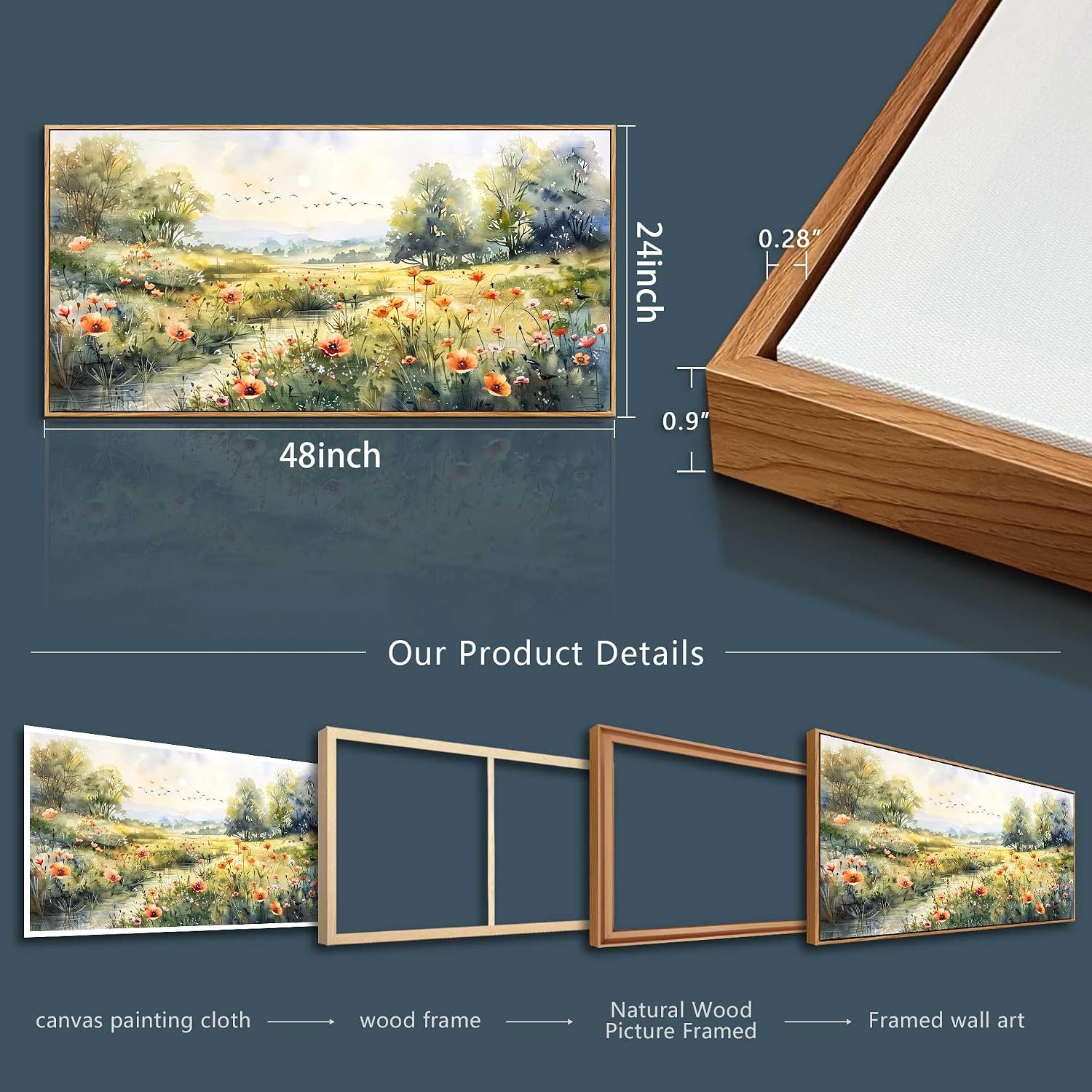 XIGUANGART Large Framed Wall Decor Canva... 7 XIGUANGART Large Framed Wall Decor Canva... - Image 7