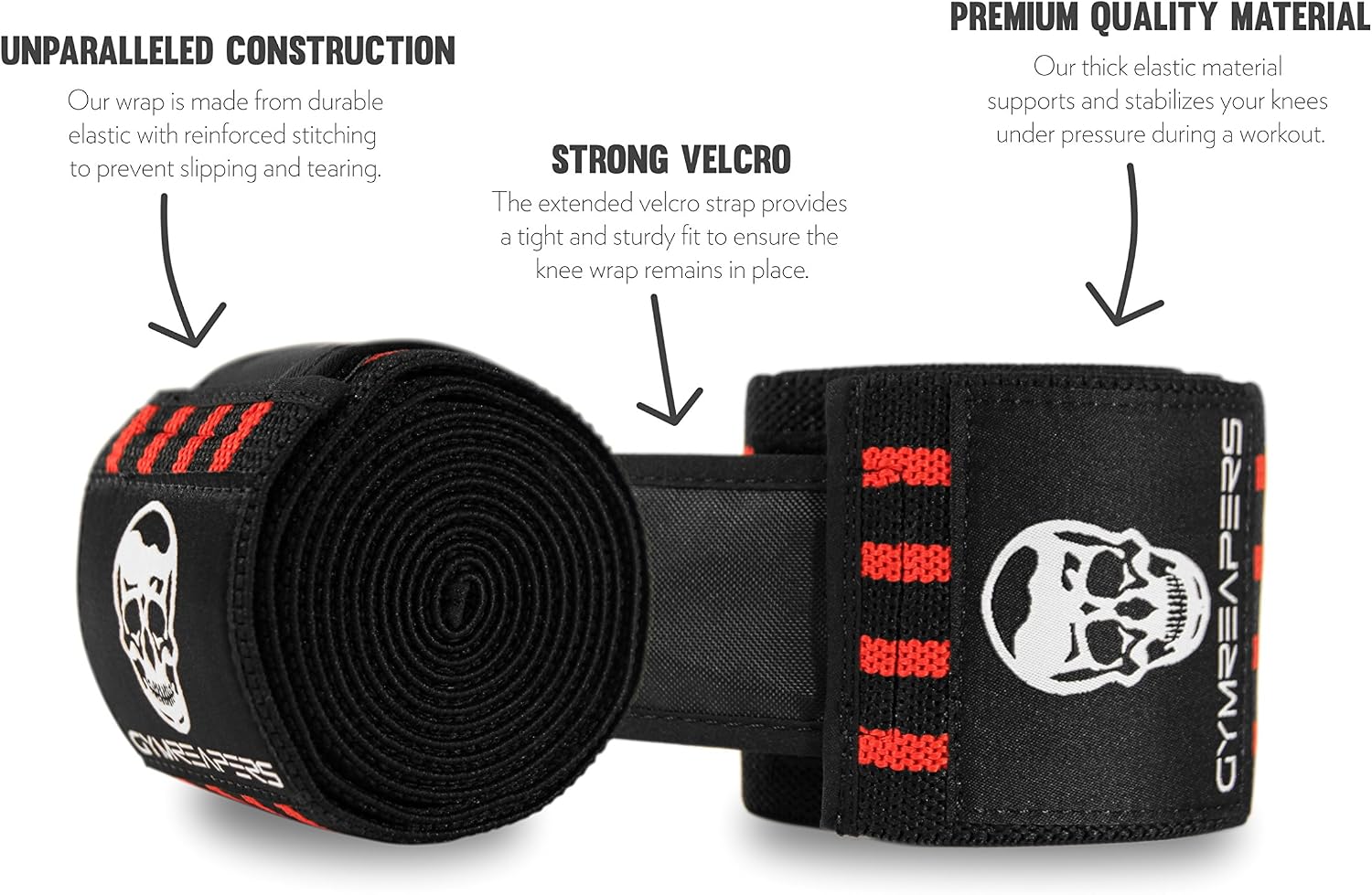 Gymreapers Knee Wraps for Squats and Pow... 6 Gymreapers Knee Wraps for Squats and Pow... - Image 6