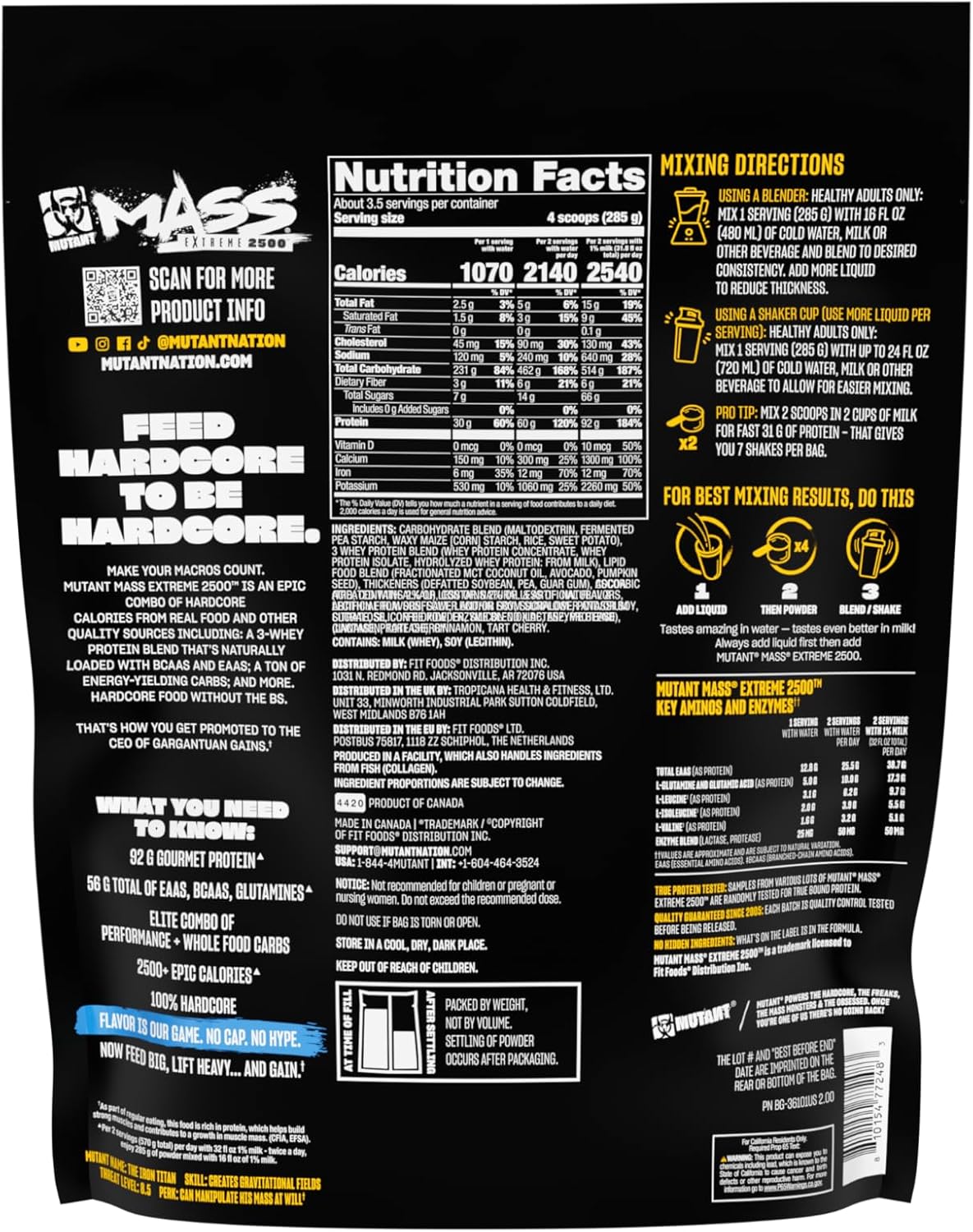 Mutant Mass Extreme Gainer, Whey Protein... 4 Mutant Mass Extreme Gainer, Whey Protein... - Image 4