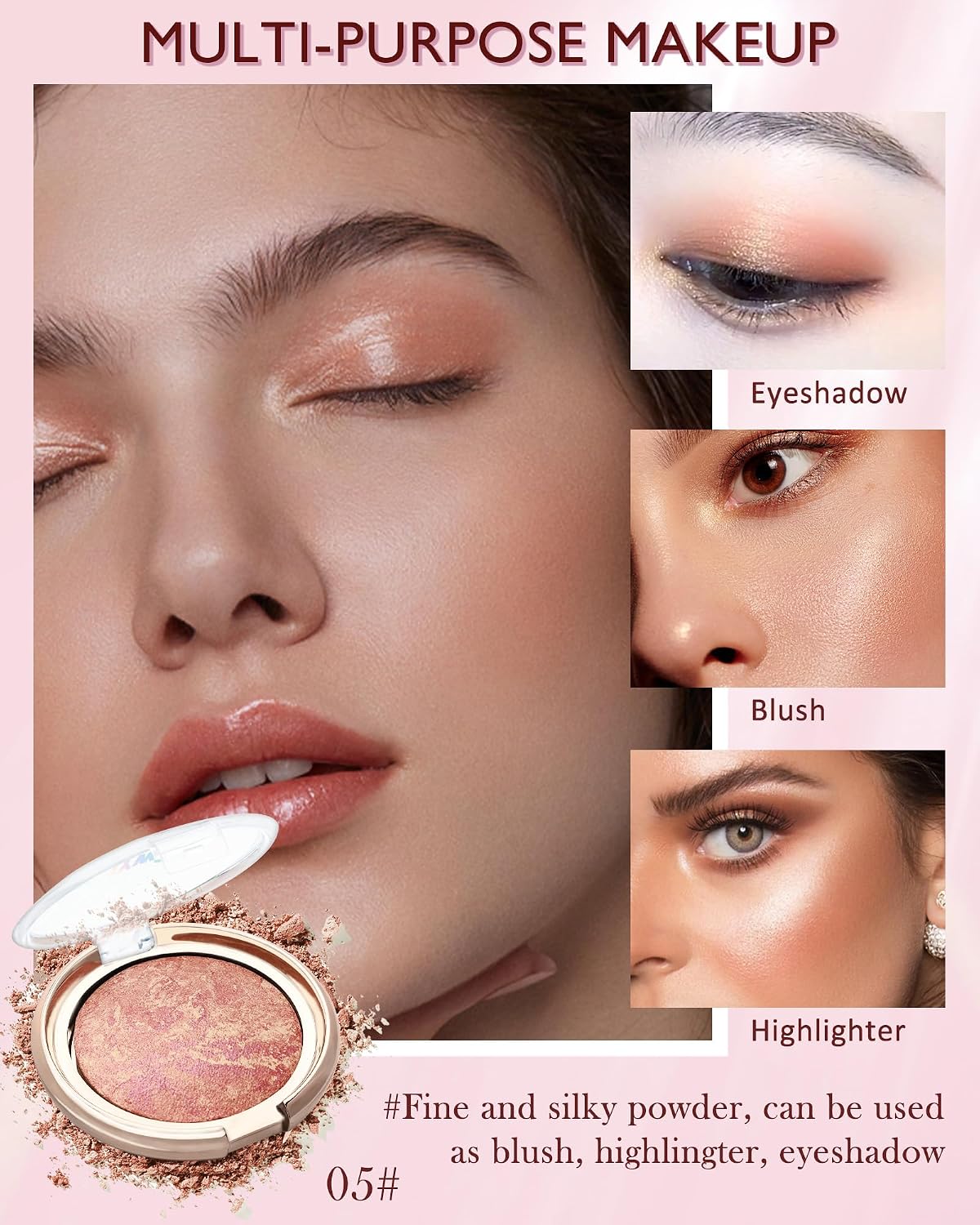 Baked Blush, Blush Powder Palette Blushe... 3 Baked Blush, Blush Powder Palette Blushe... - Image 3