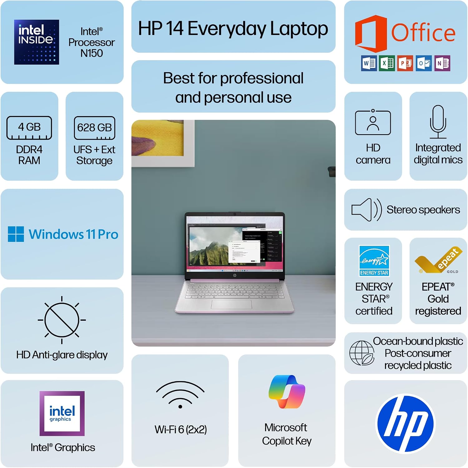 HP 14” Laptop Ultra-Portable Computer 20... 3 HP 14” Laptop Ultra-Portable Computer 20... - Image 3