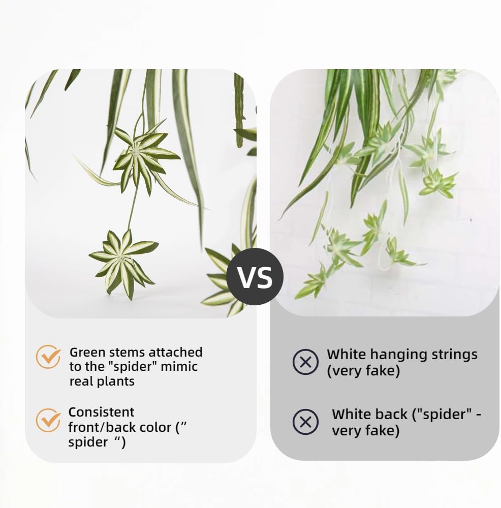 Sousi Artificial Spider Plant Silk Faux ... 5 Sousi Artificial Spider Plant Silk Faux ... - Image 5