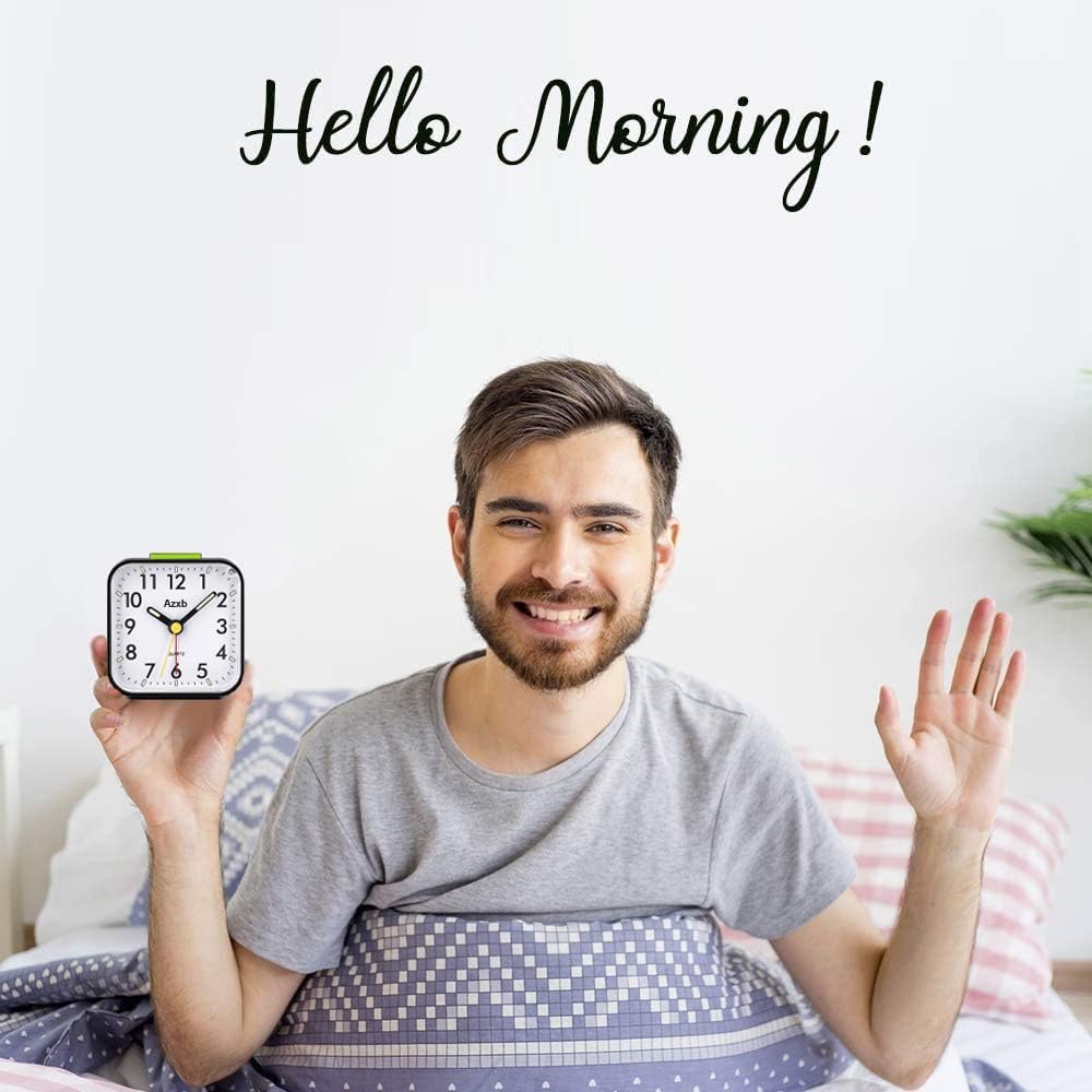 Analog Alarm Clock, Silent No Ticking Ba... 7 Analog Alarm Clock, Silent No Ticking Ba... - Image 7