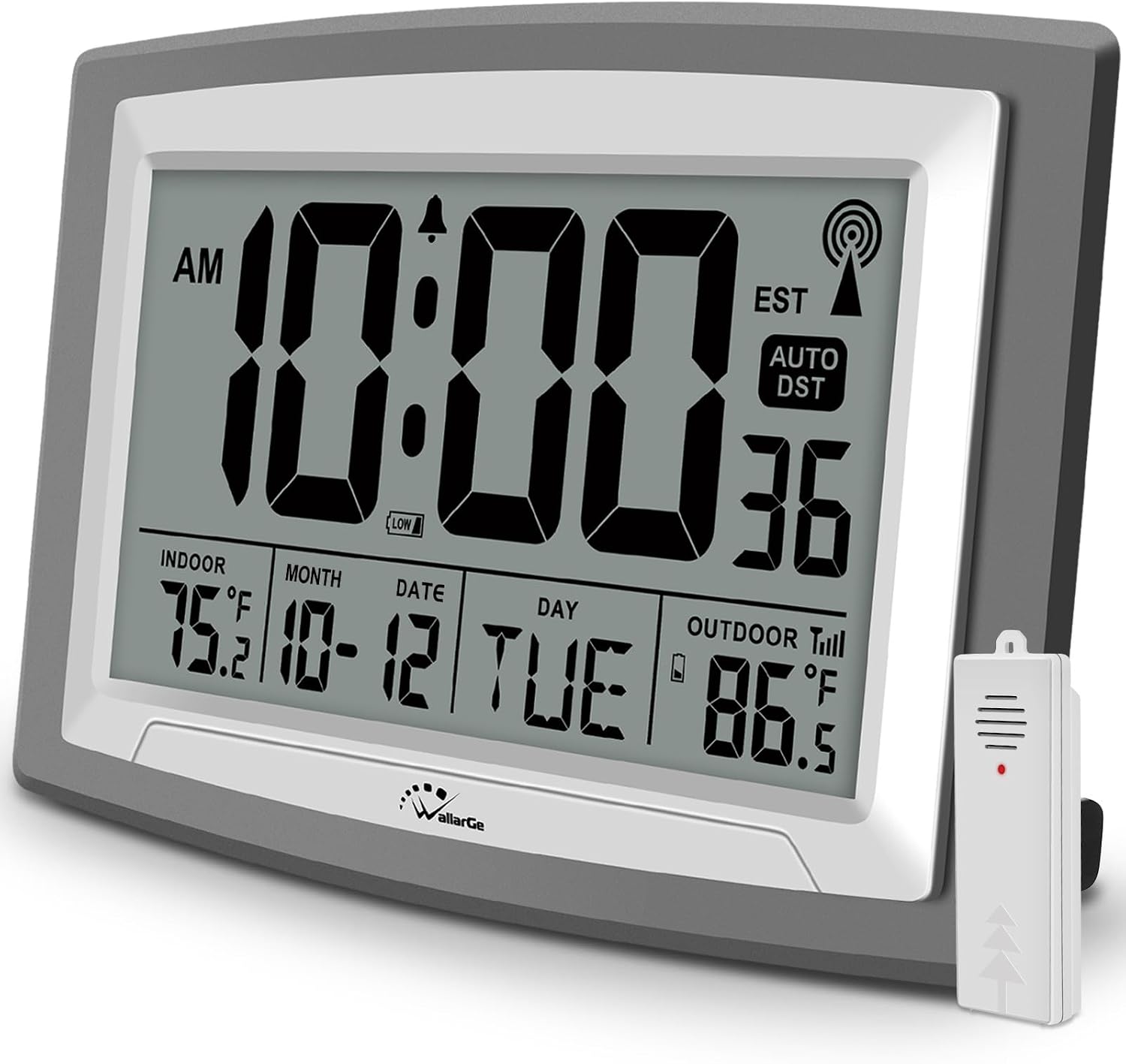 Atomic Clock 12.5 Inch Self-Setting Digi... 2 Atomic Clock 12.5 Inch Self-Setting Digi... - Image 2
