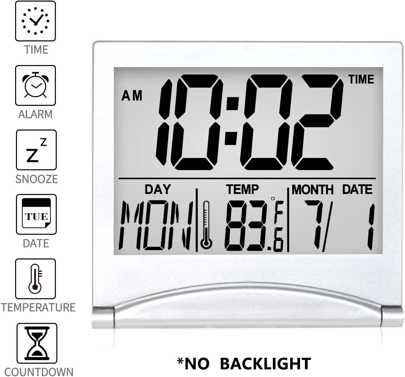Betus Digital Travel Alarm Clock - Folda... 3 Betus Digital Travel Alarm Clock - Folda... - Image 3