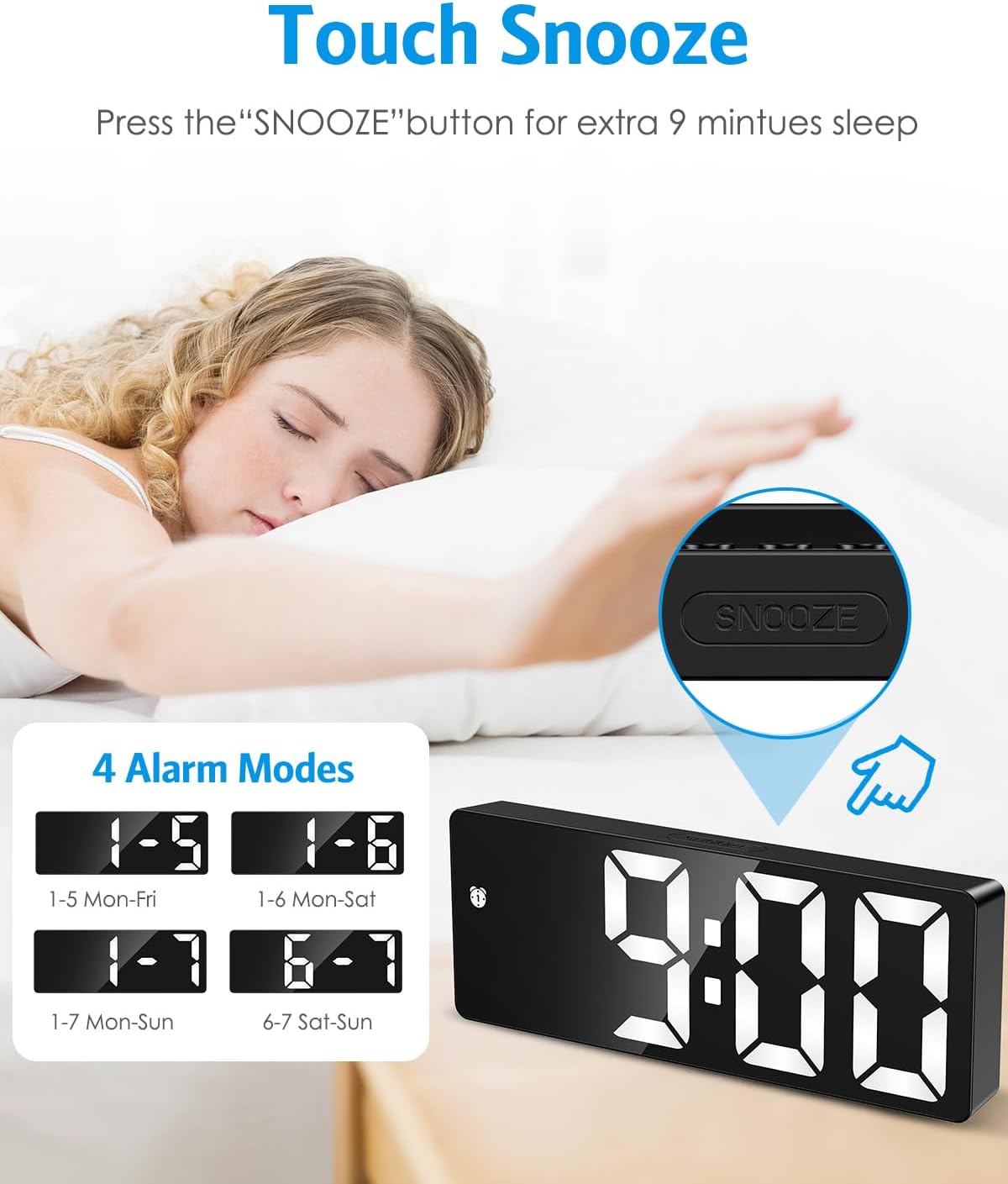 AMIR Digital Alarm Clock, LED Clock for ... 6 AMIR Digital Alarm Clock, LED Clock for ... - Image 6
