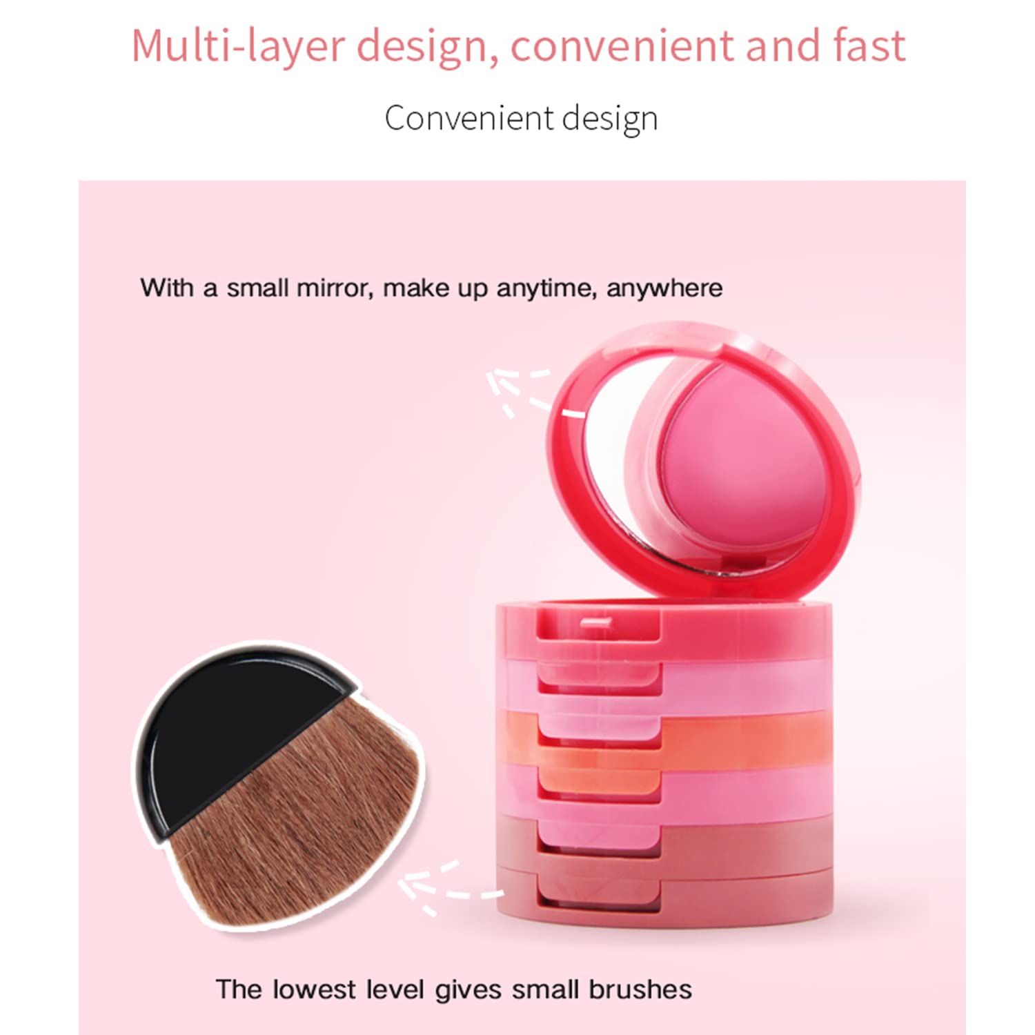 5 Colors Face Blusher Palette Waterproof... 7 5 Colors Face Blusher Palette Waterproof... - Image 7