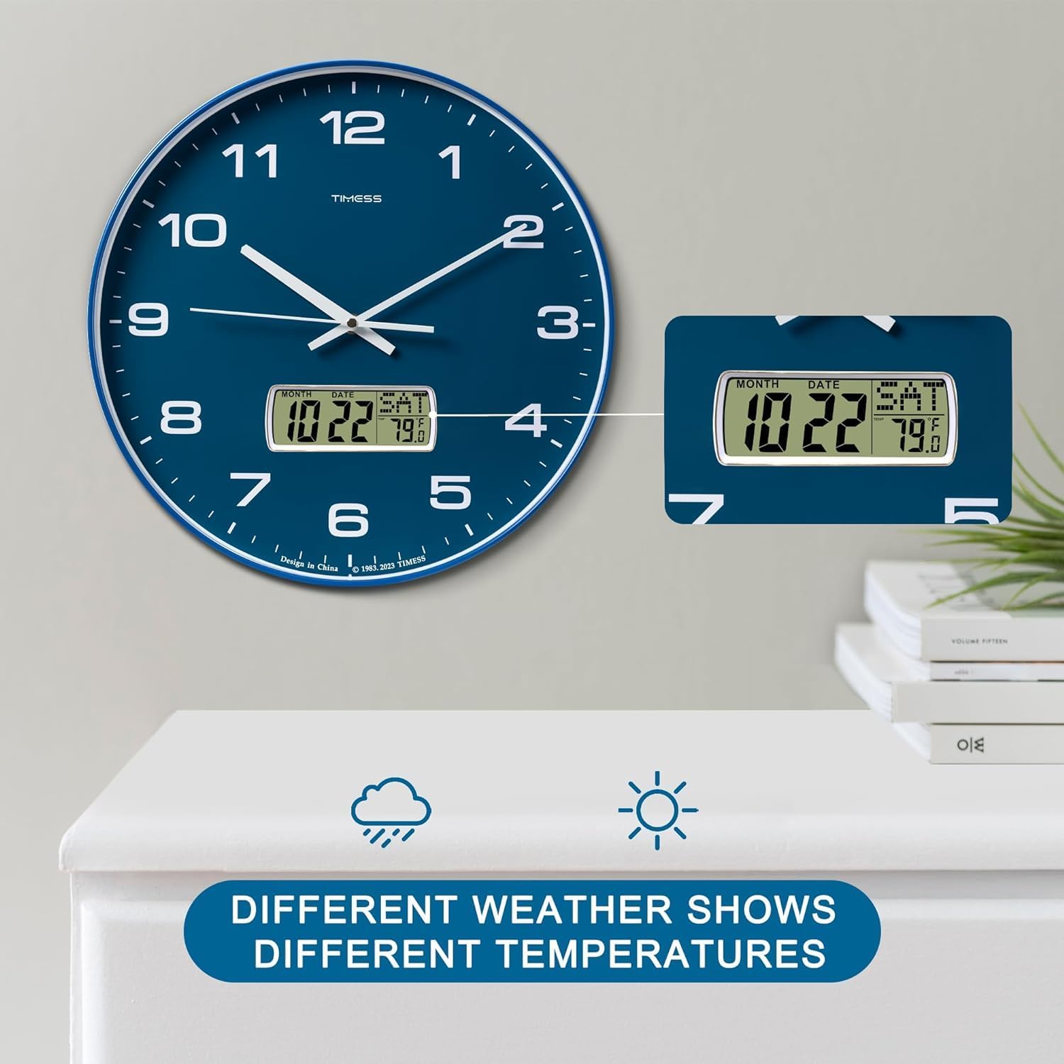 TIMESS 12-Inch Non-Ticking Analog Wall C... 6 TIMESS 12-Inch Non-Ticking Analog Wall C... - Image 6