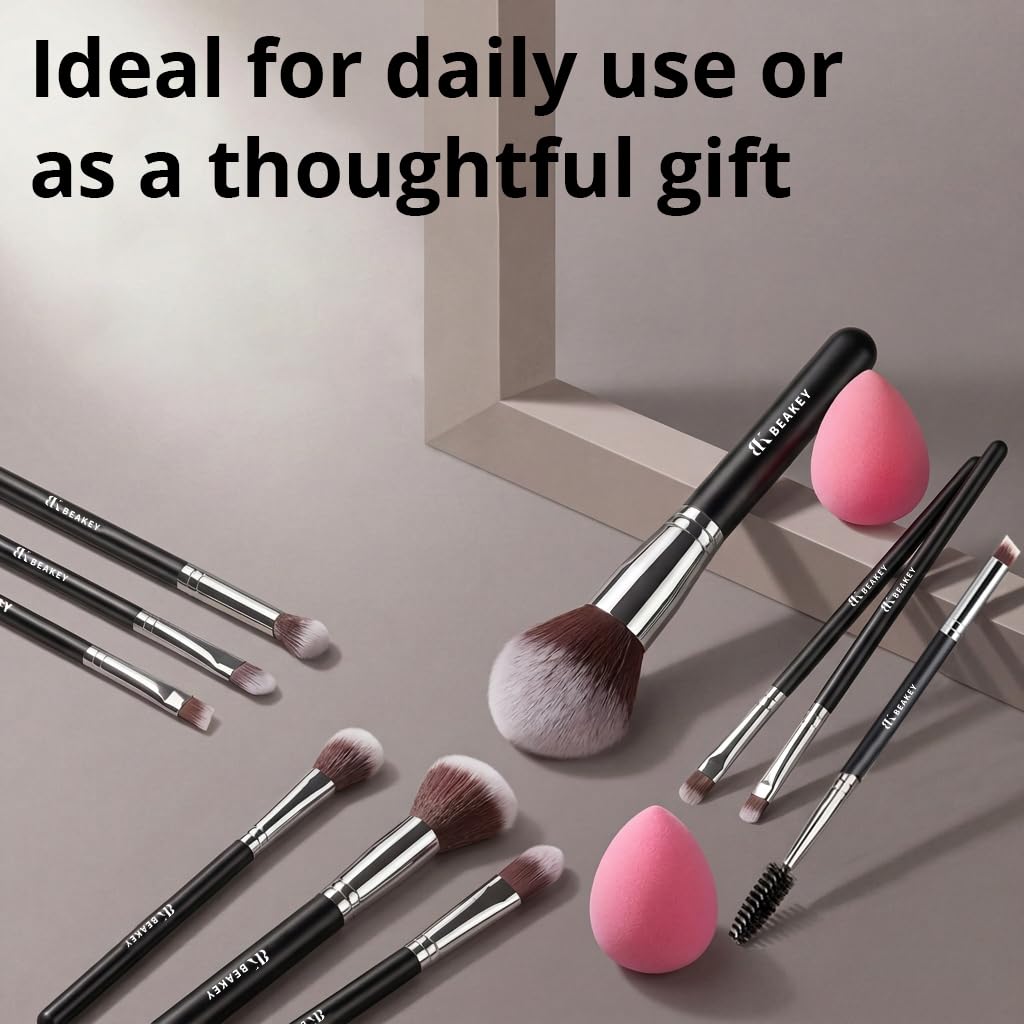 BEAKEY Makeup Brushes set with 2 Blendin... 9 BEAKEY Makeup Brushes set with 2 Blendin... - Image 9
