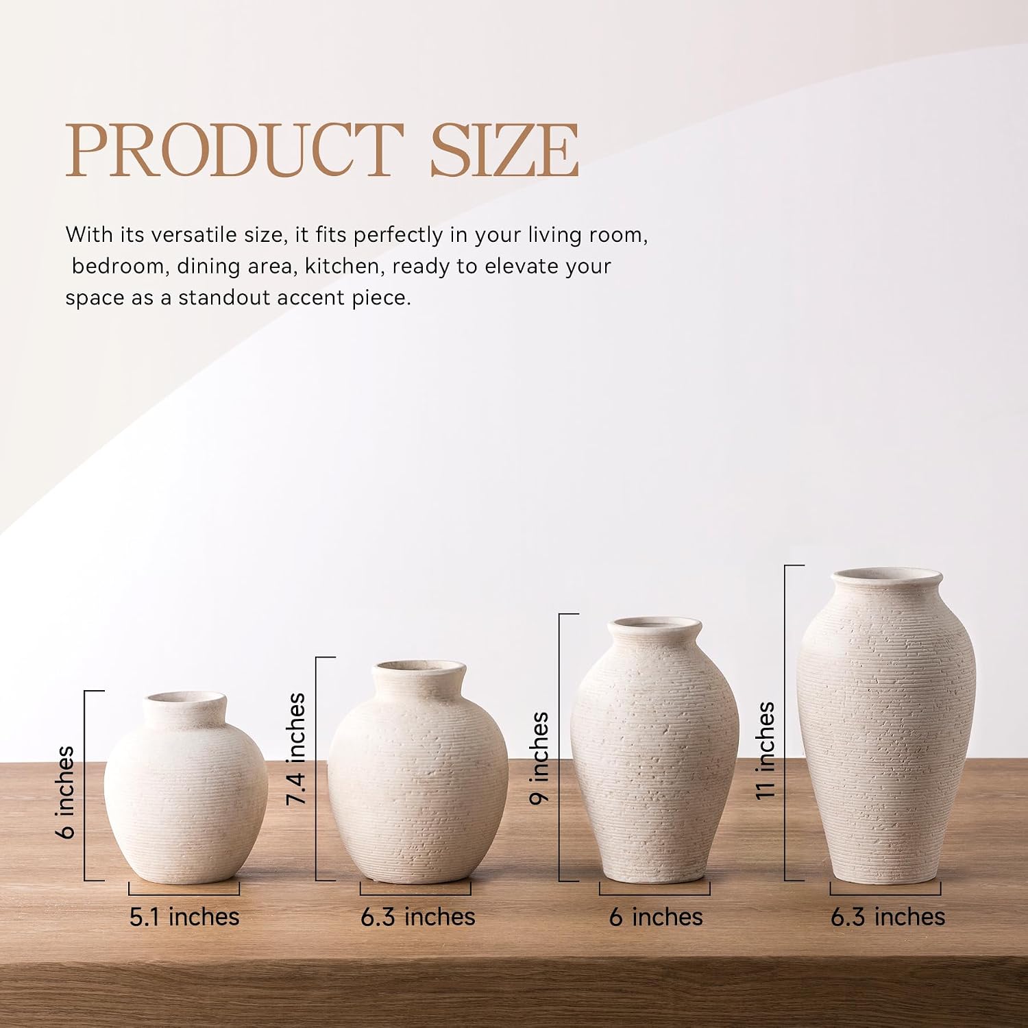 Vanselia Ceramic Flower Vase Home Decor ... 3 Vanselia Ceramic Flower Vase Home Decor ... - Image 3