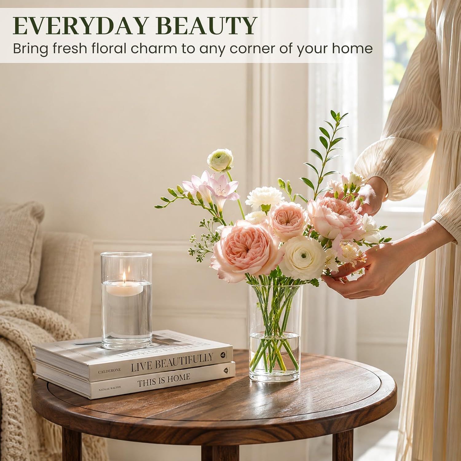 UPBUD 6 Inch Glass Cylinder Vases for Ce... 5 UPBUD 6 Inch Glass Cylinder Vases for Ce... - Image 5
