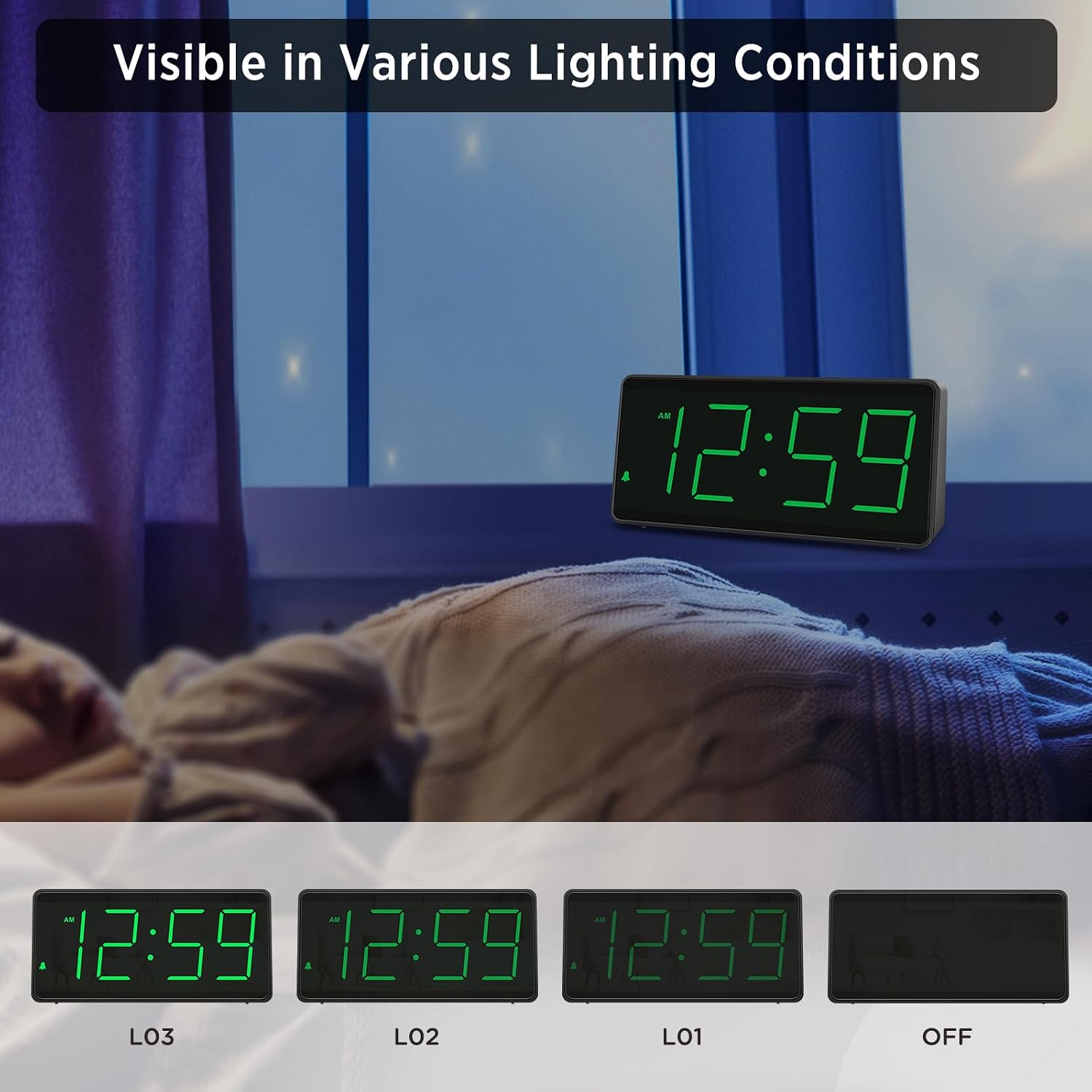 Peakeep Battery Operated Digital Alarm C... 5 Peakeep Battery Operated Digital Alarm C... - Image 5