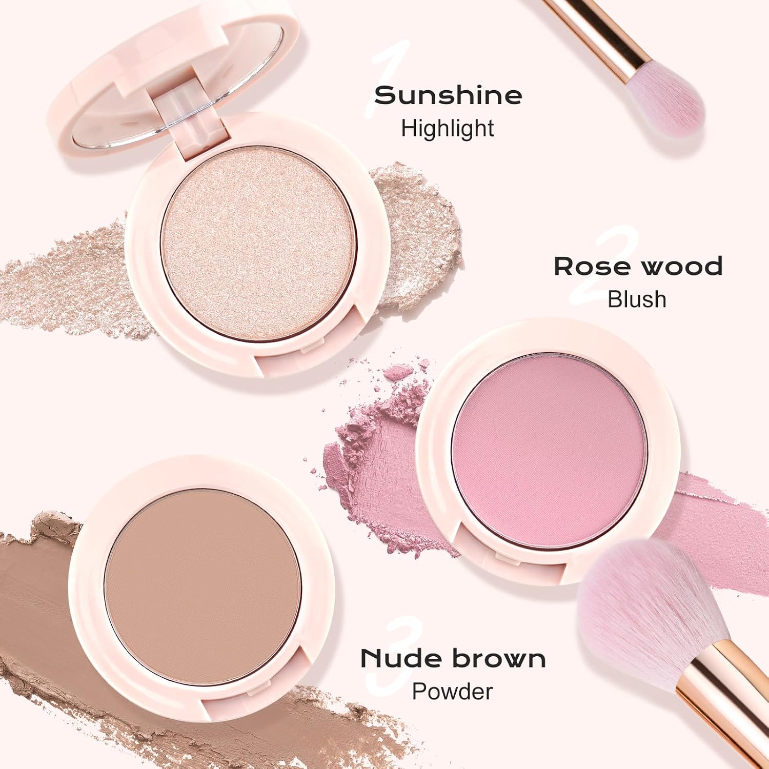 Color Nymph Blush and Highlighter Palett... 3 Color Nymph Blush and Highlighter Palett... - Image 3