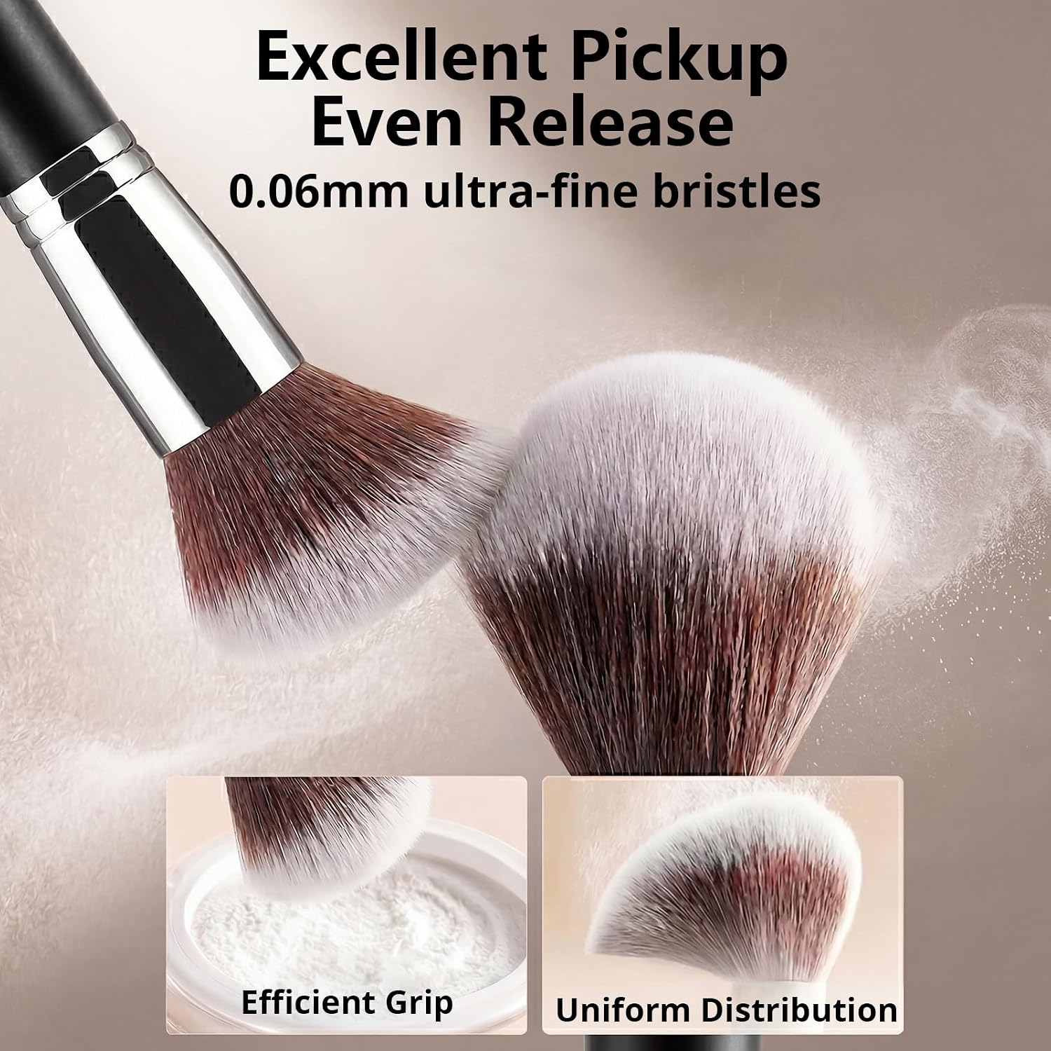 BEAKEY Makeup Brushes set with 2 Blendin... 3 BEAKEY Makeup Brushes set with 2 Blendin... - Image 3