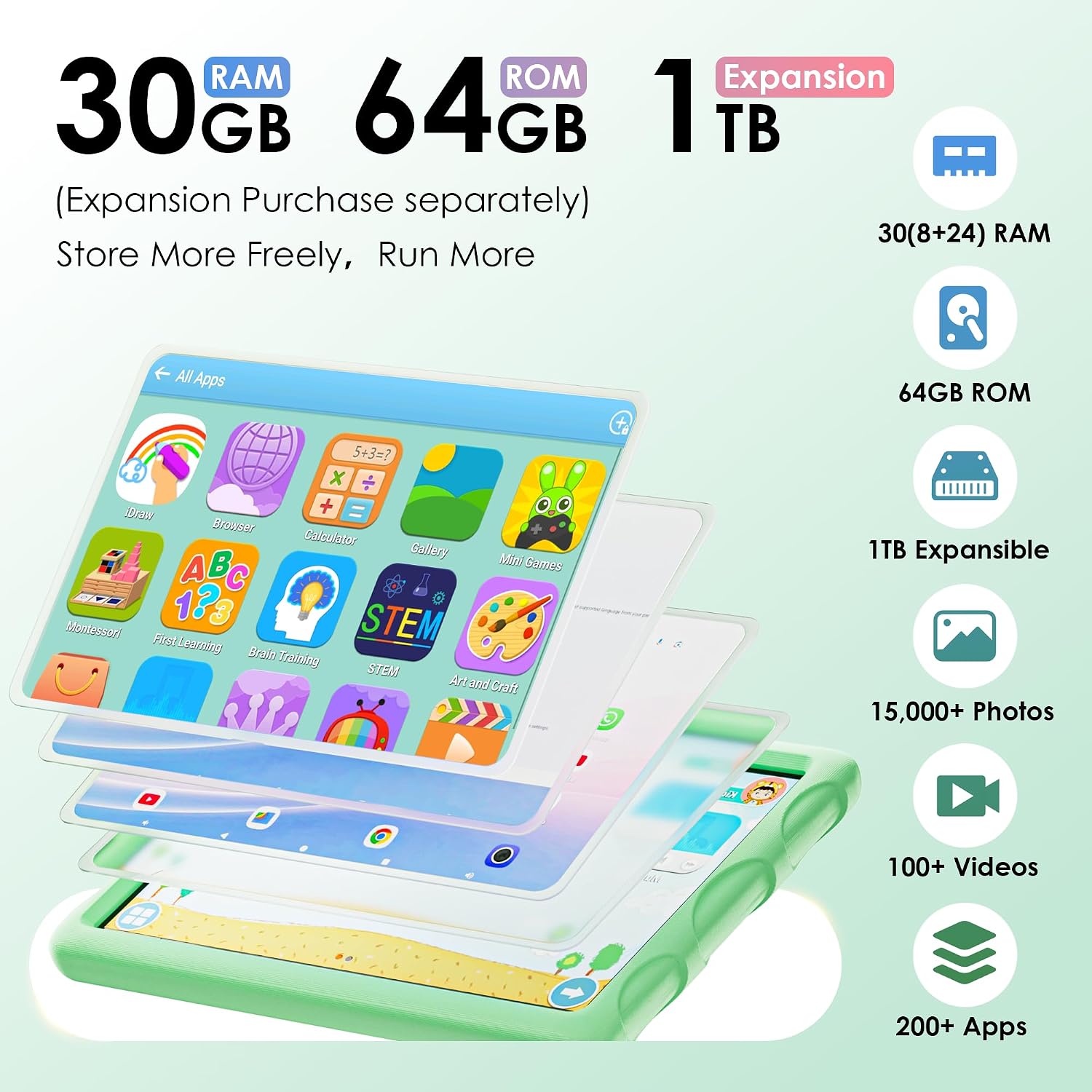 Android 15 Tablet with Drop-proof Case,3... 3 Android 15 Tablet with Drop-proof Case,3... - Image 3