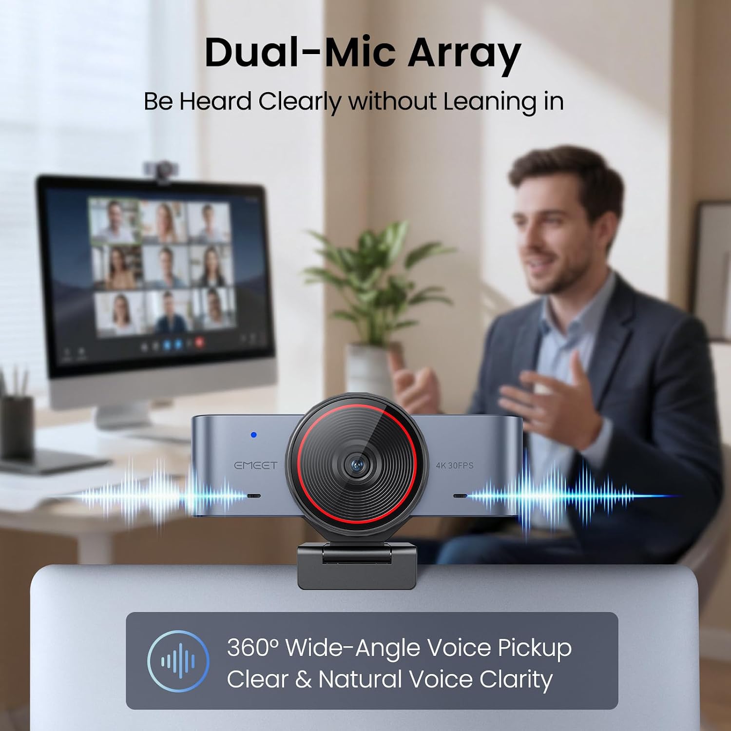 EMEET C960 Ultra 4K Webcam for Mac & PC,... 9 EMEET C960 Ultra 4K Webcam for Mac & PC,... - Image 9