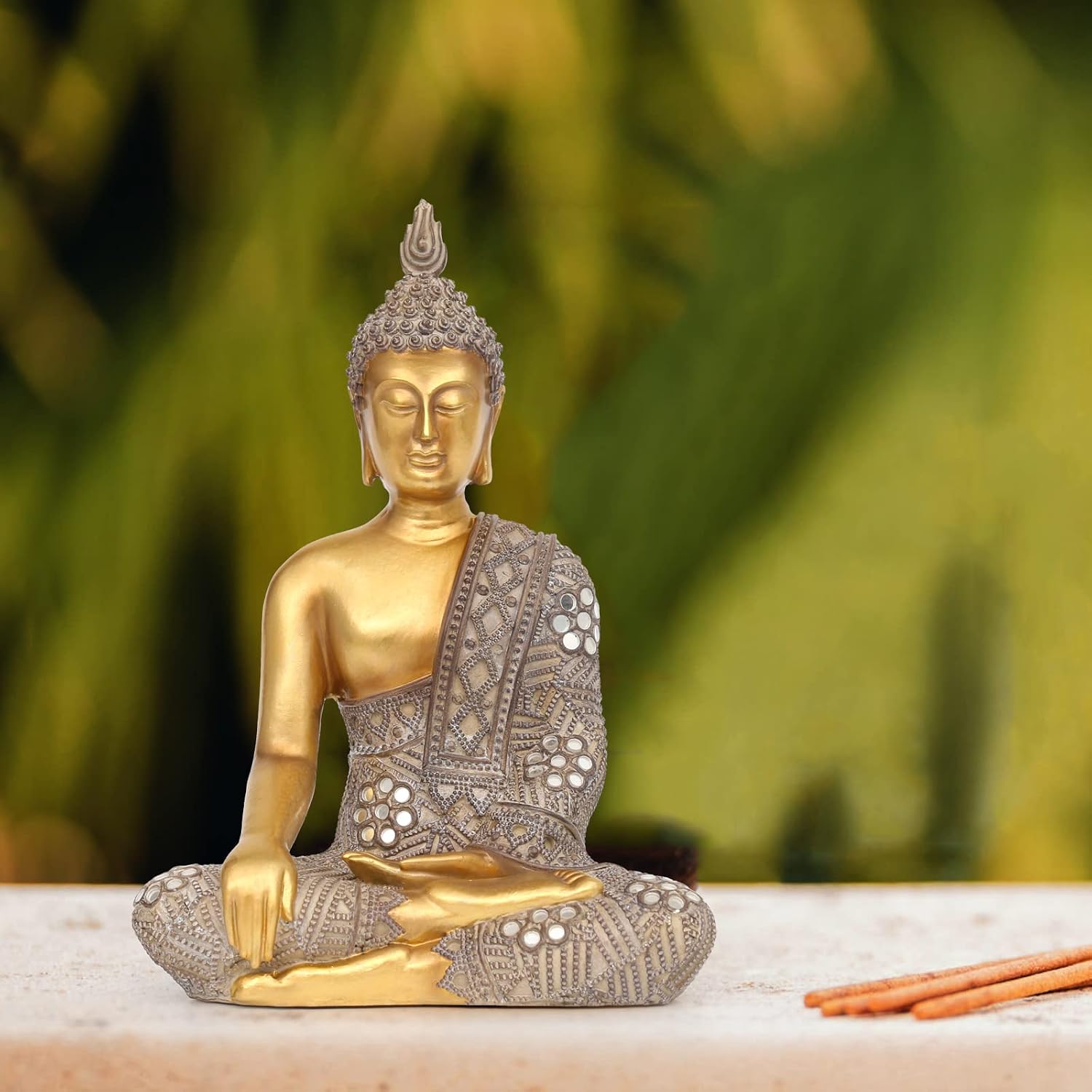Buddha Statue for Home Decor Gold 10.4”-... 4 Buddha Statue for Home Decor Gold 10.4”-... - Image 4
