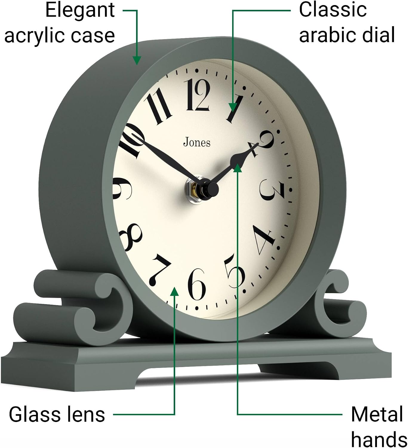 JONES CLOCKS® Saloon Mantel Clock | Smal... 6 JONES CLOCKS® Saloon Mantel Clock | Smal... - Image 6