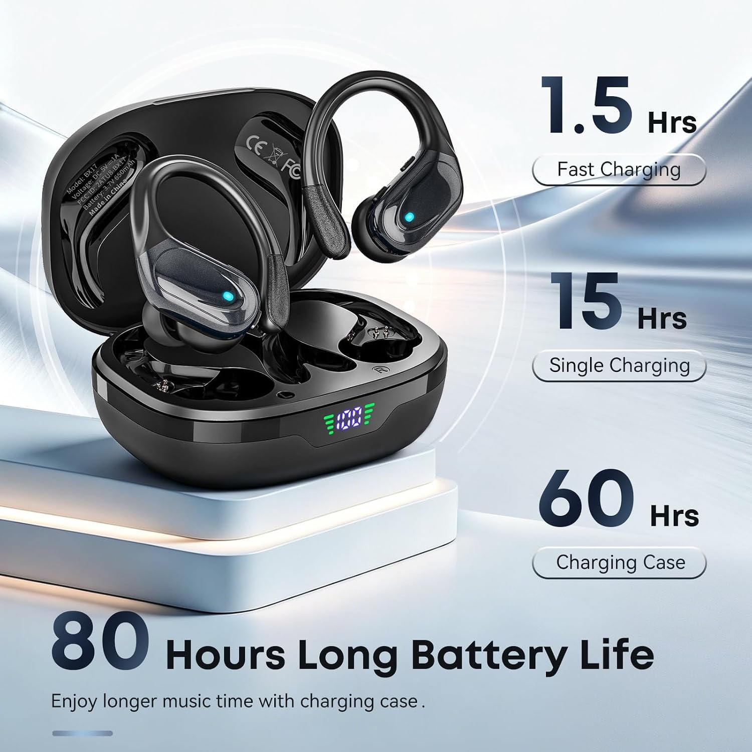 HAOYUYAN Wireless Earbuds, Sports Blueto... 3 HAOYUYAN Wireless Earbuds, Sports Blueto... - Image 3