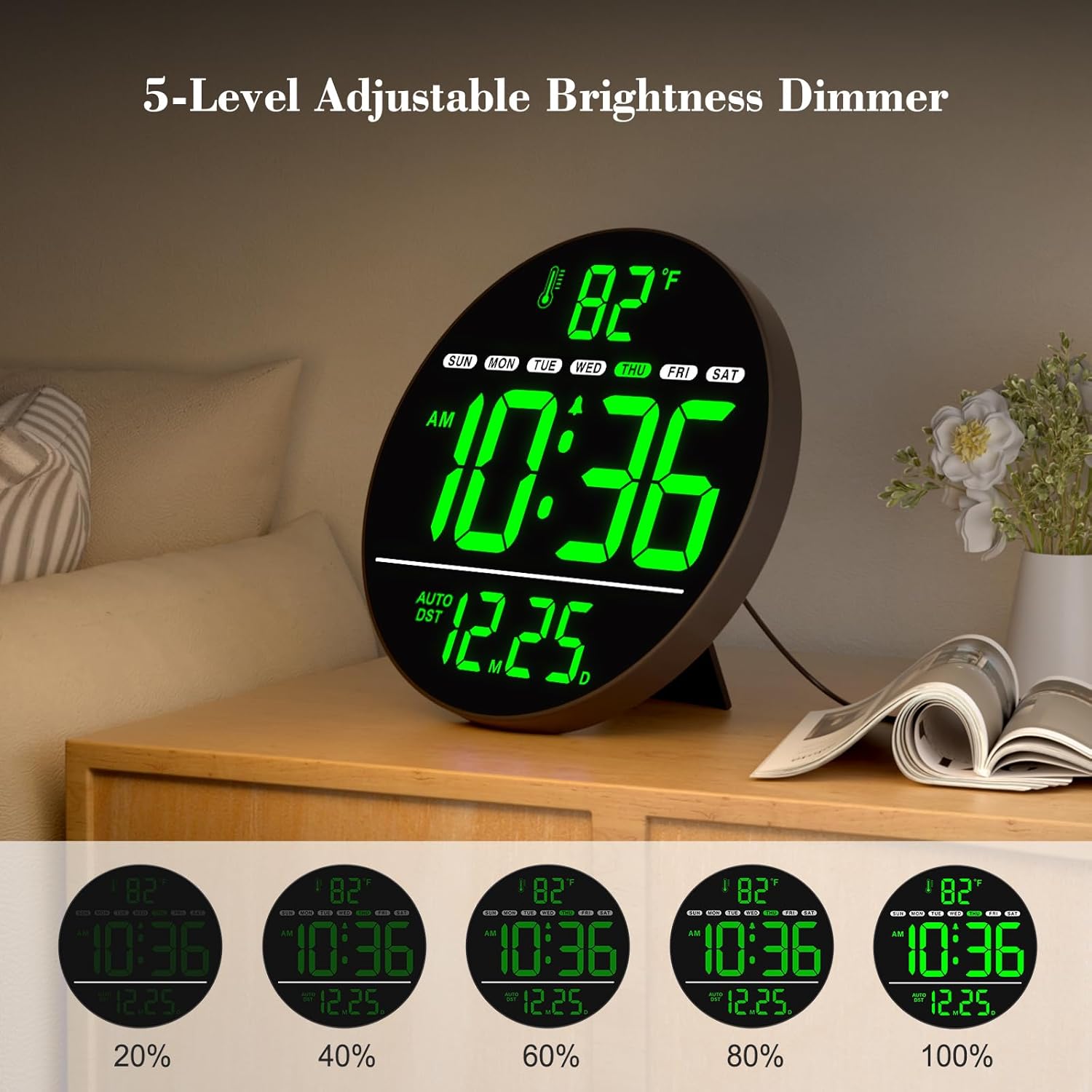 WallarGe Electric Large Digital Wall Clo... 3 WallarGe Electric Large Digital Wall Clo... - Image 3