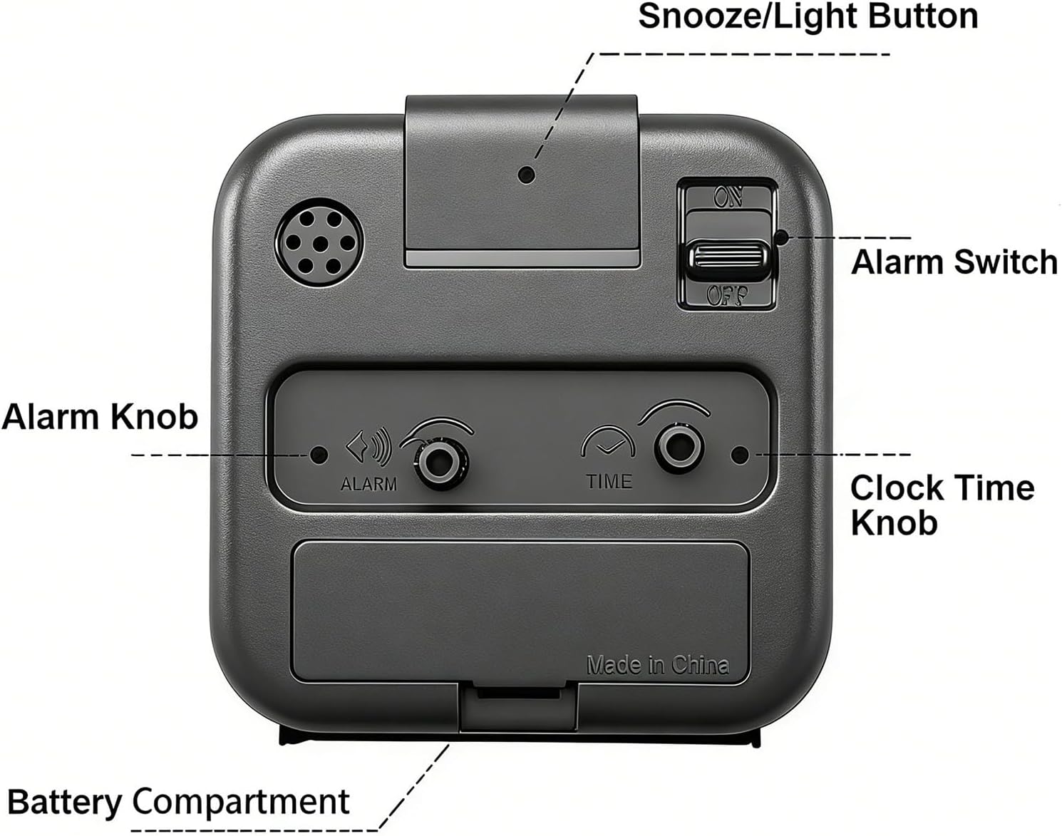 Analog Alarm Clock, Silent No Ticking Ba... 6 Analog Alarm Clock, Silent No Ticking Ba... - Image 6