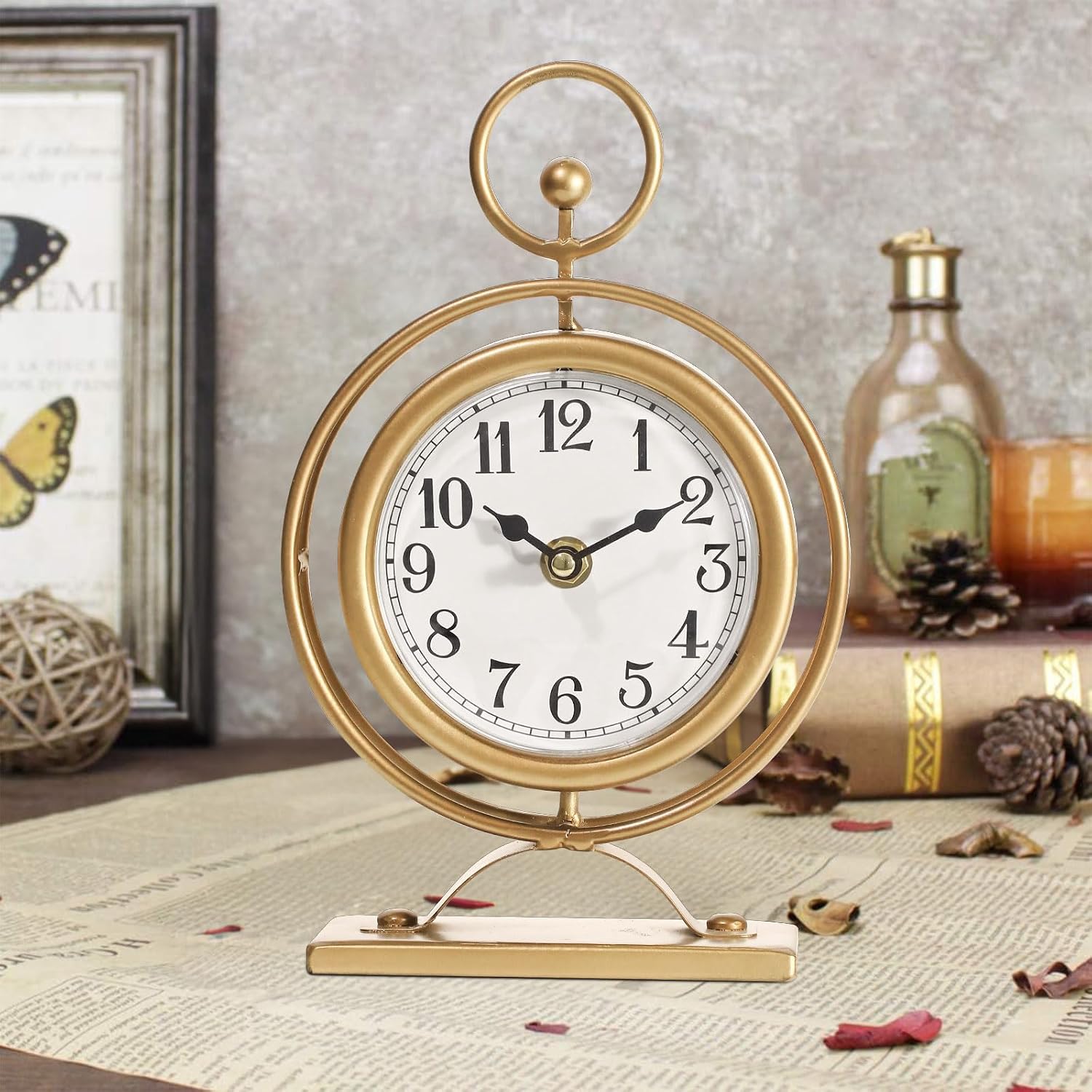 Vintage Table Clock on Stand, Decorative... 6 Vintage Table Clock on Stand, Decorative... - Image 6