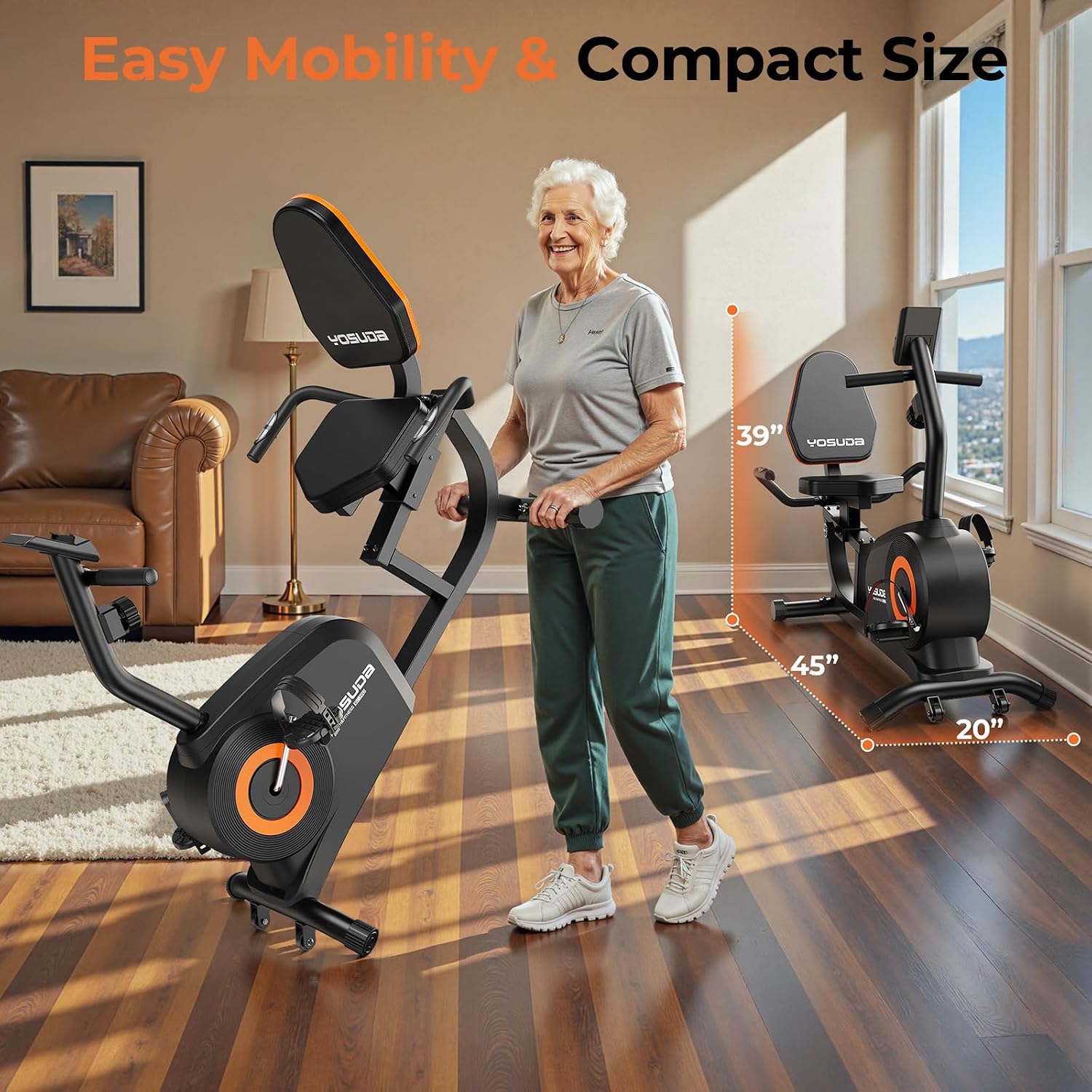 YOSUDA Recumbent Exercise Bike for Home,... 7 YOSUDA Recumbent Exercise Bike for Home,... - Image 7
