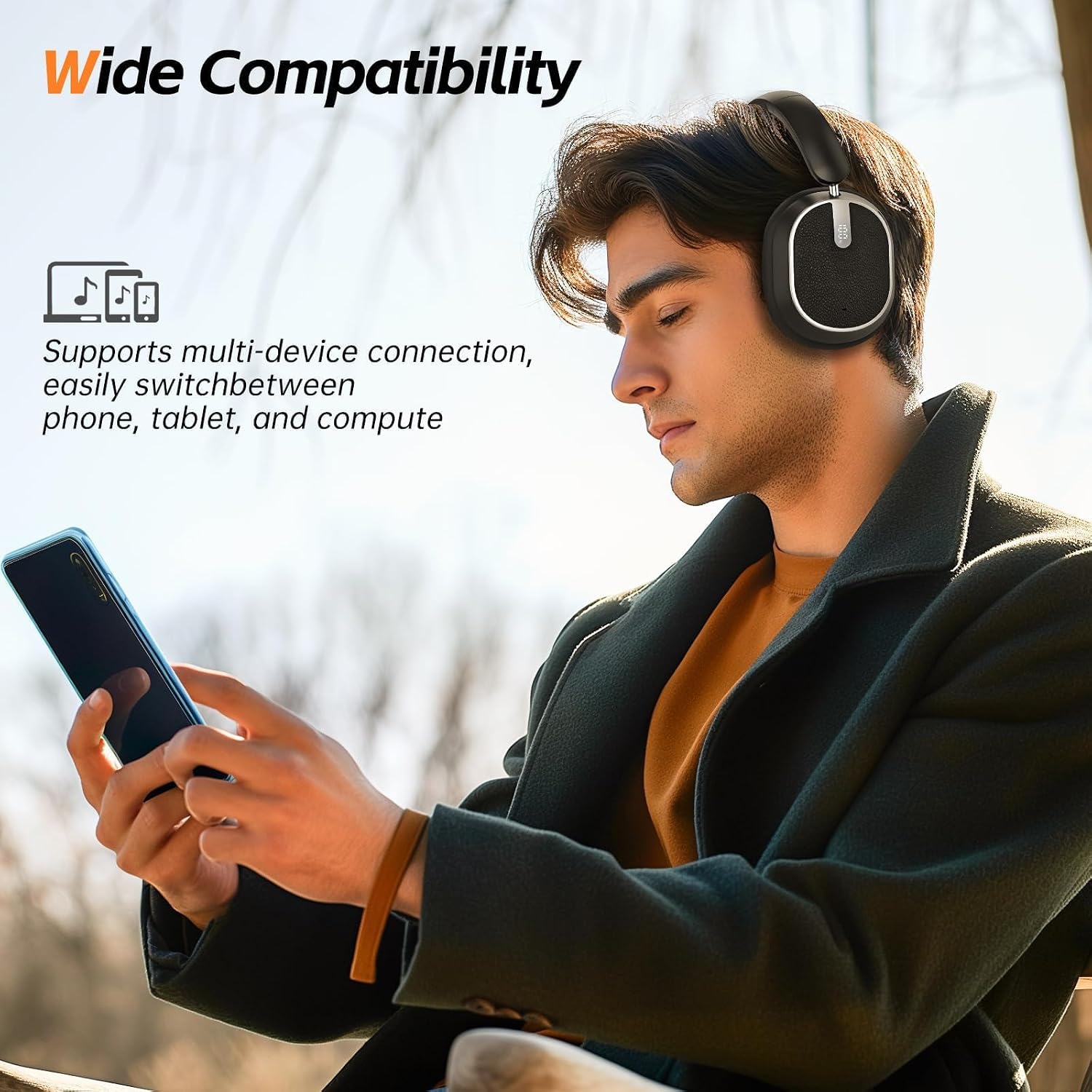 Over Ear Wireless Headphones with 120H P... 3 Over Ear Wireless Headphones with 120H P... - Image 3